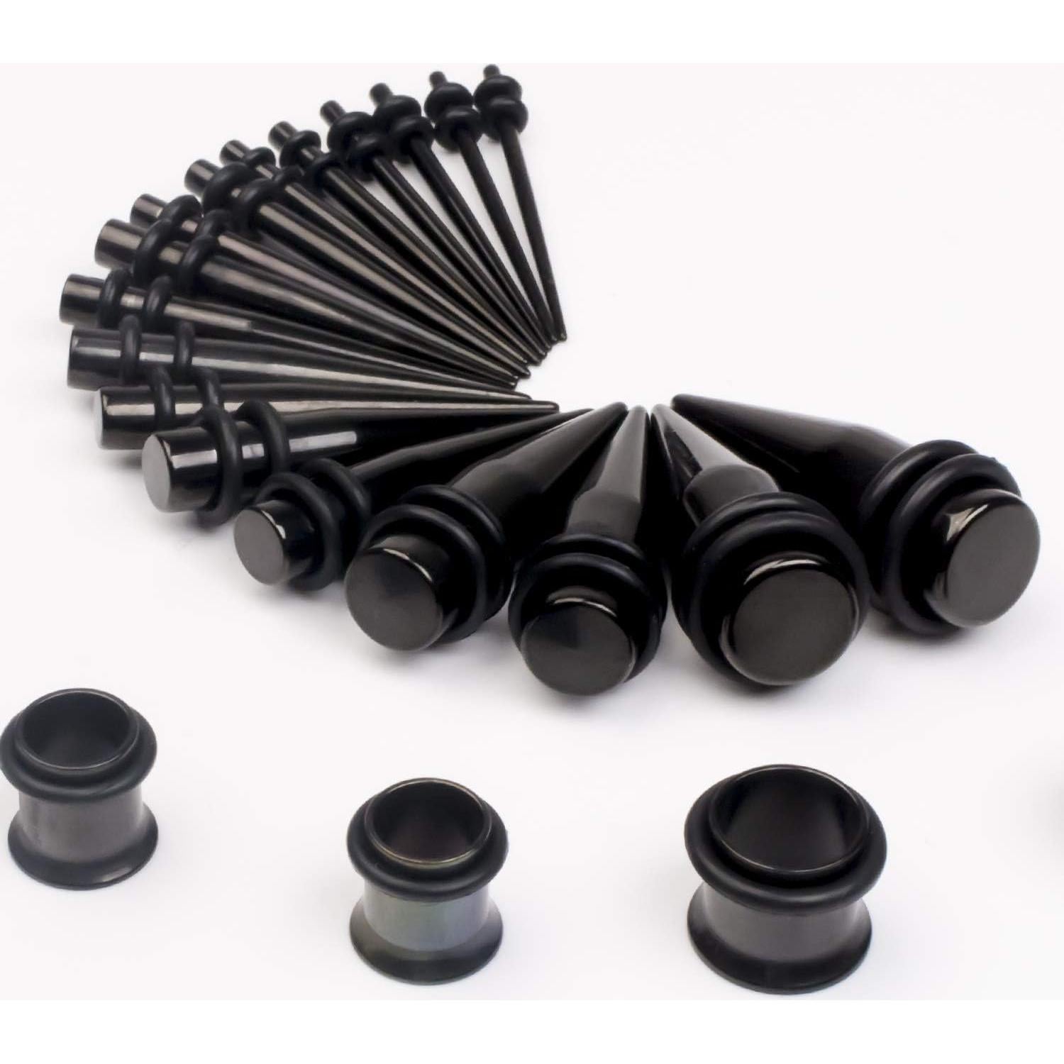 Kit de Estiramiento 36pcs CABBE KALLO Acero Quirúrgico 14G a 00G