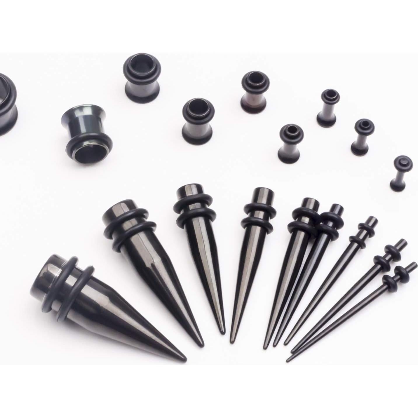 Kit de Estiramiento 36pcs CABBE KALLO Acero Quirúrgico 14G a 00G