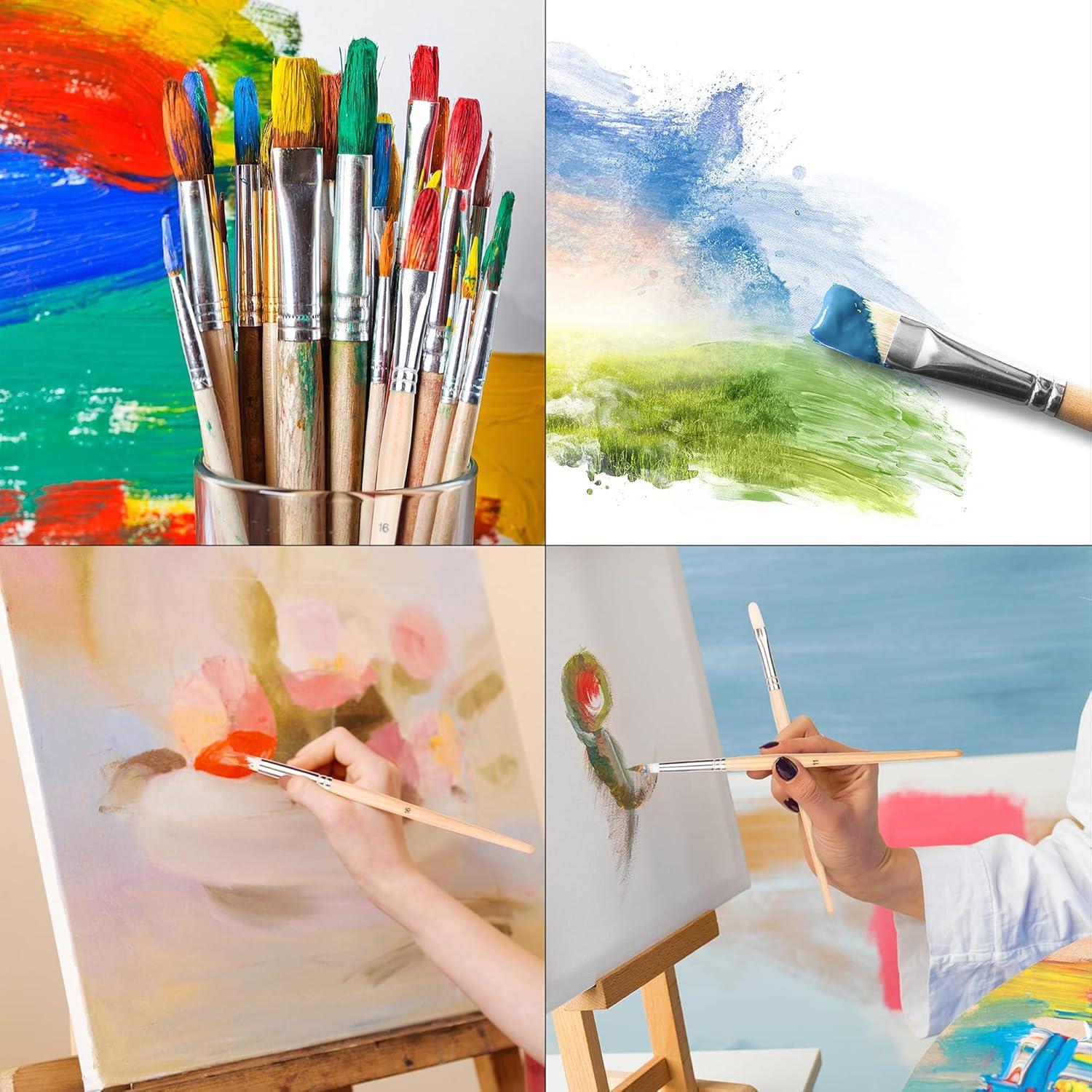 Pinceles de Pintura Amazon Basics 24 Piezas Multiusos