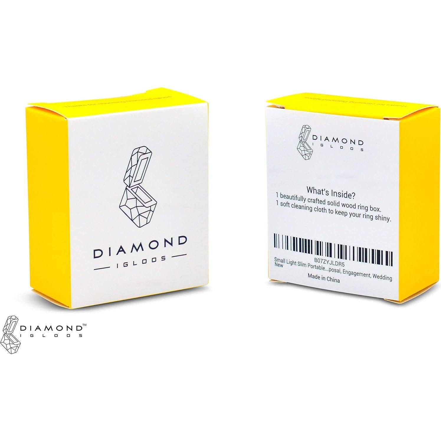 Caja de Anillo de Madera Palisandro DIAMOND IGLOOS - Compacta