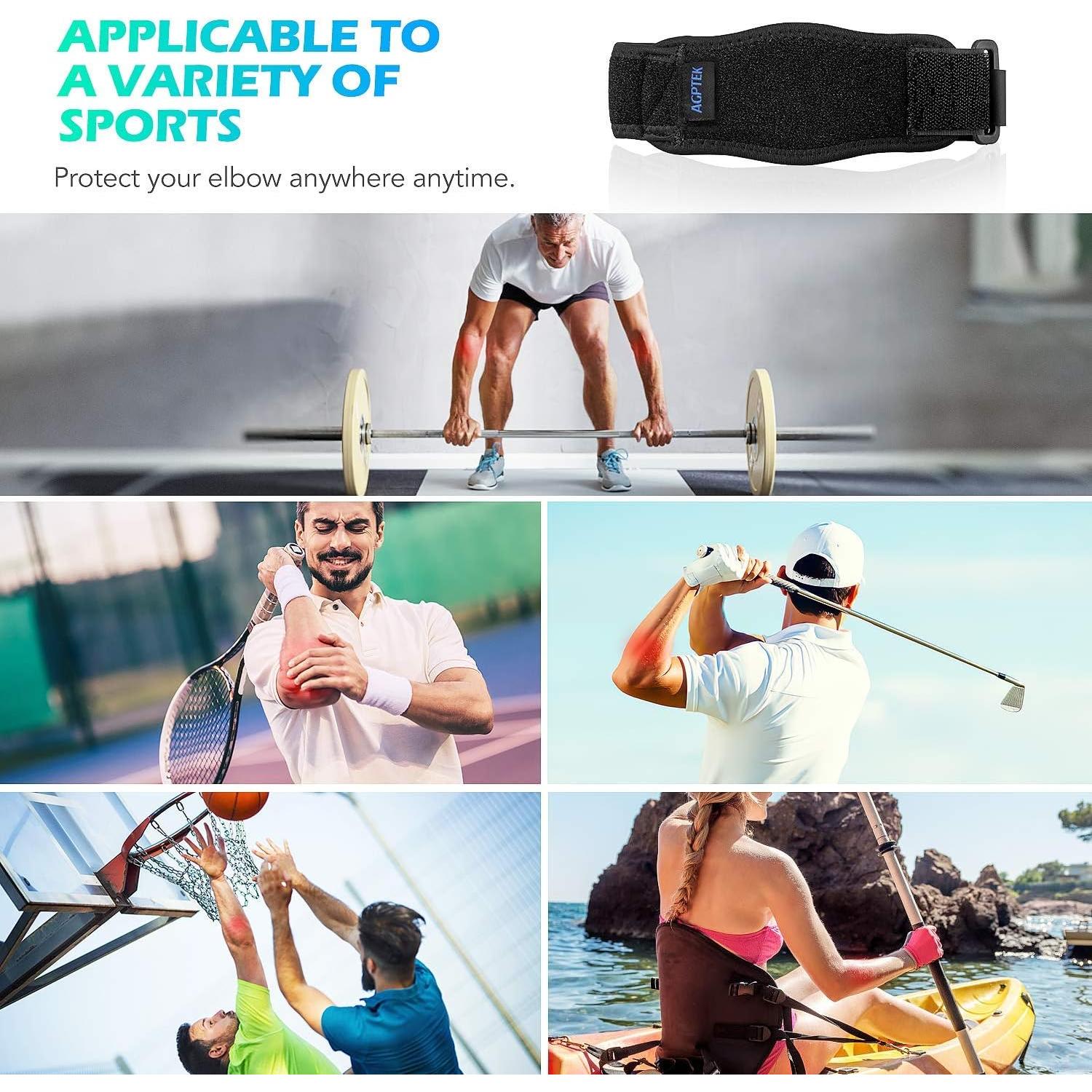 Faja para el Codo AGPTEK - Alivio Tendinitis y Codo de Tenista - 2 Piezas