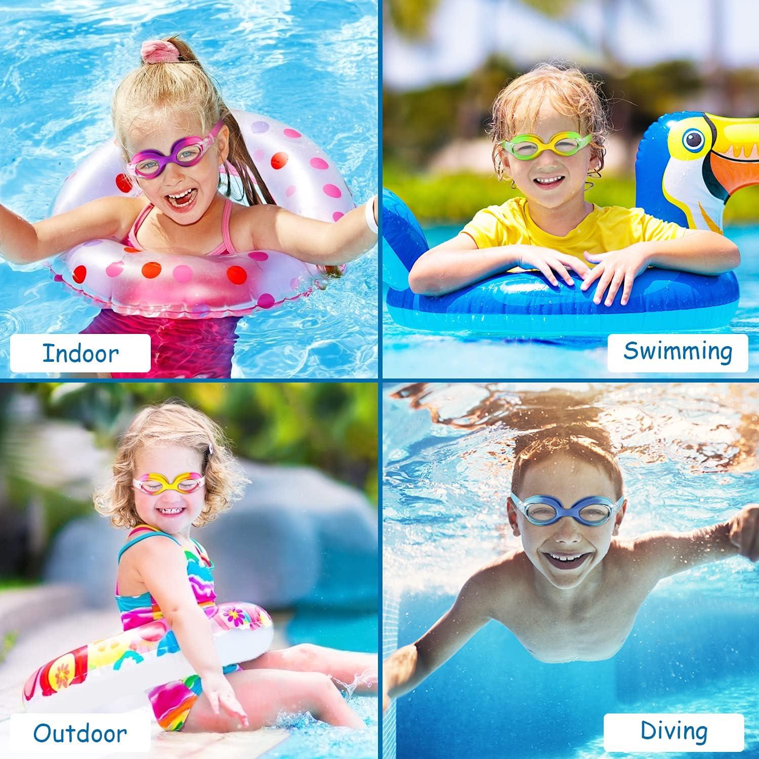 Gafas de natación COOLOO para niños, 2 paquetes, anti-vaho