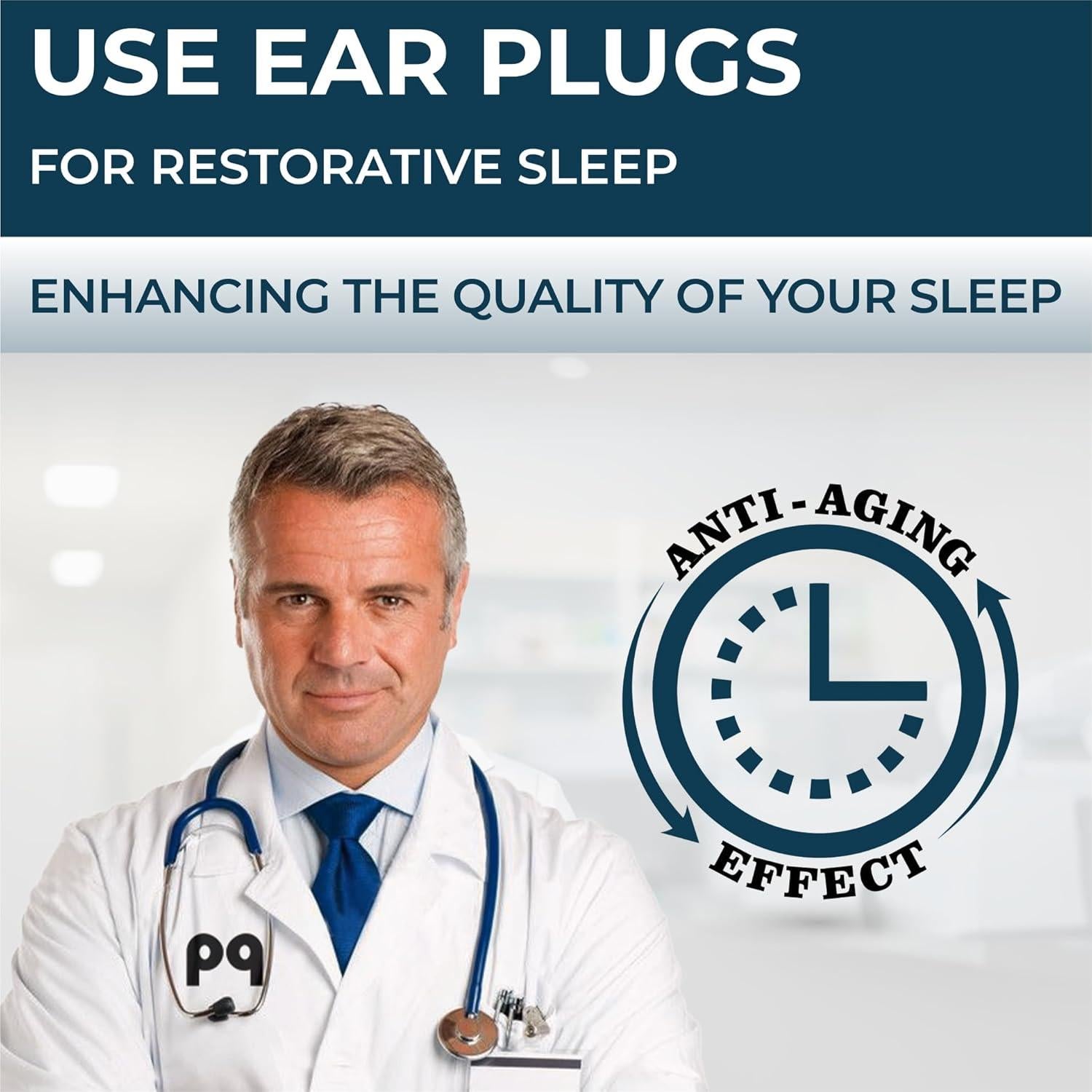 Tapones de Oído de Cera PQ Azul para Dormir y Nadar - 32 dB