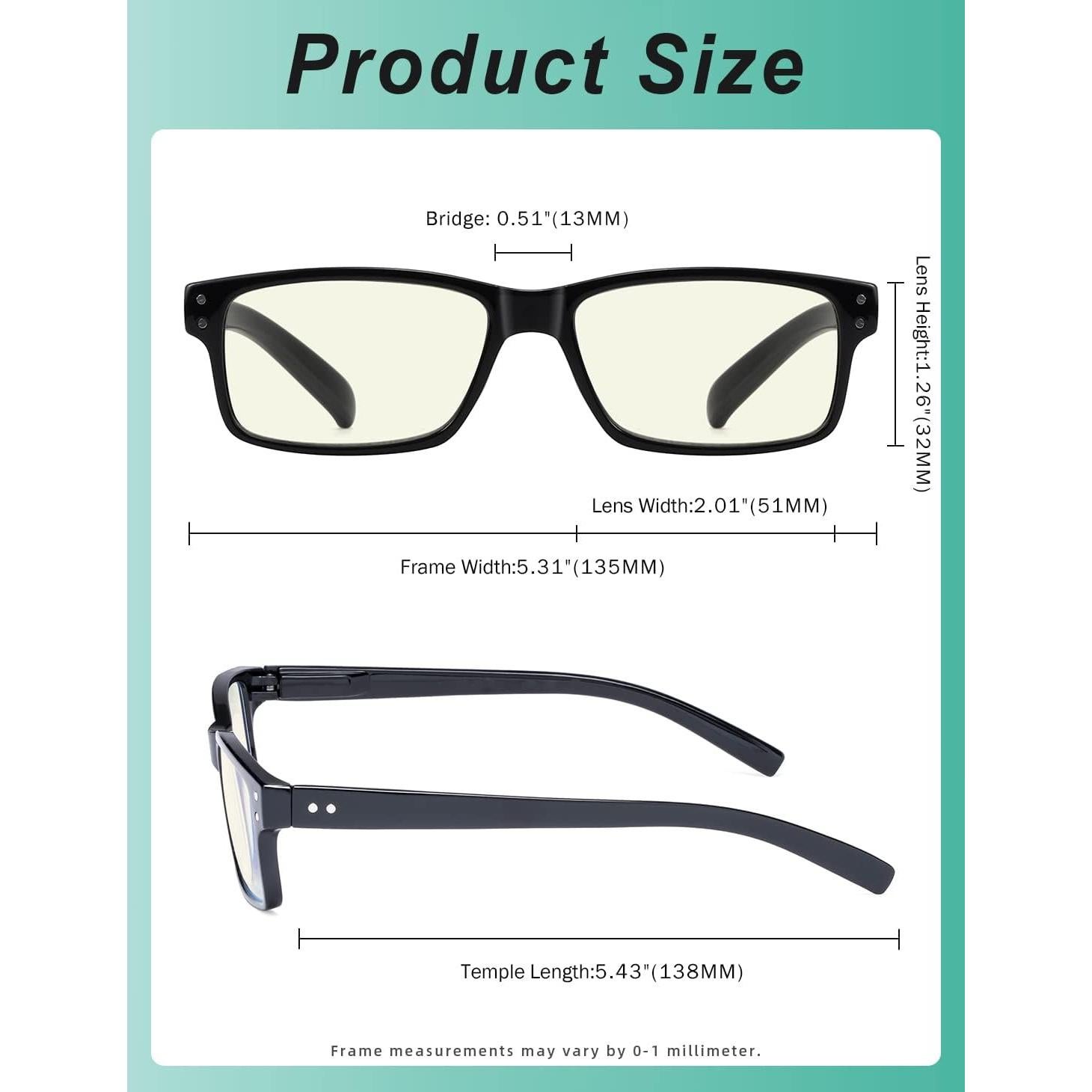 Gafas de Lectura Eyekepper 7 Paquetes Anti Luz Azul 1.25x