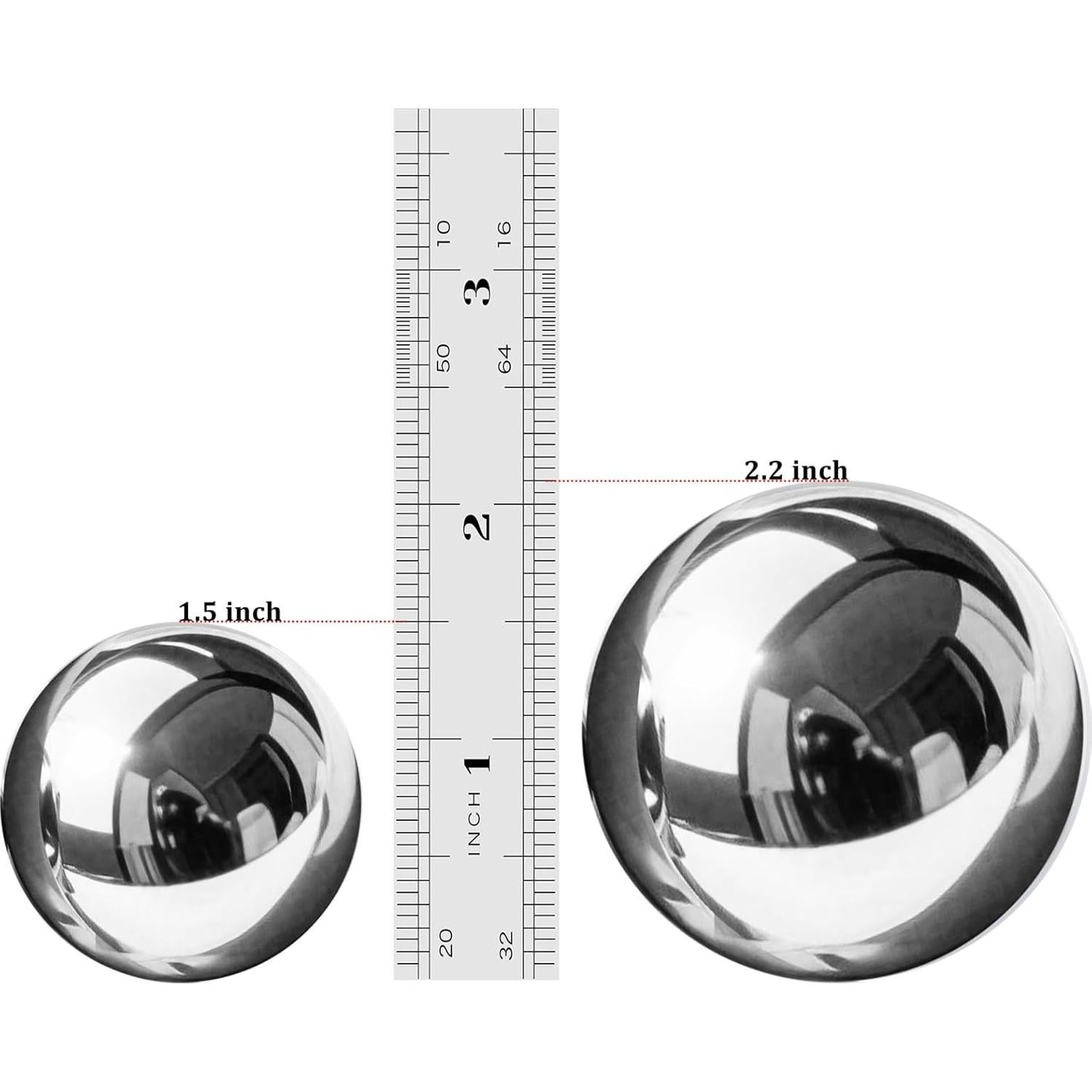 Bolas Baoding de Acero Inoxidable 3.81 cm con Campana