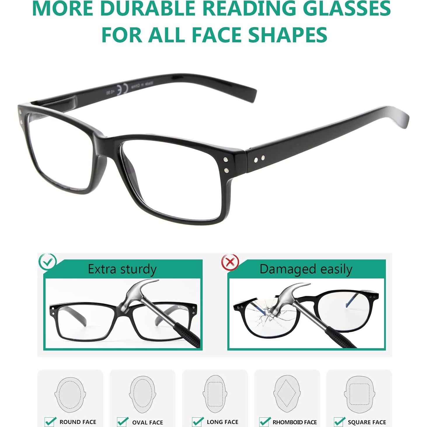 Gafas de Lectura Eyekepper 5 Paquete Hombres 2.75x