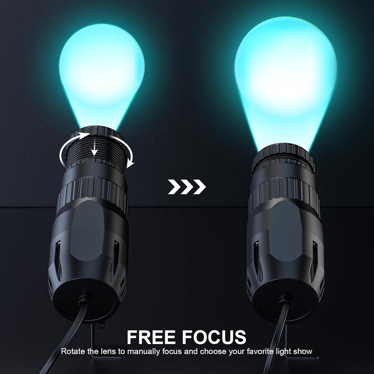 Mini Pinspot LED RGBW 10W Queenfavor - Luz Inalámbrica para Fiesta