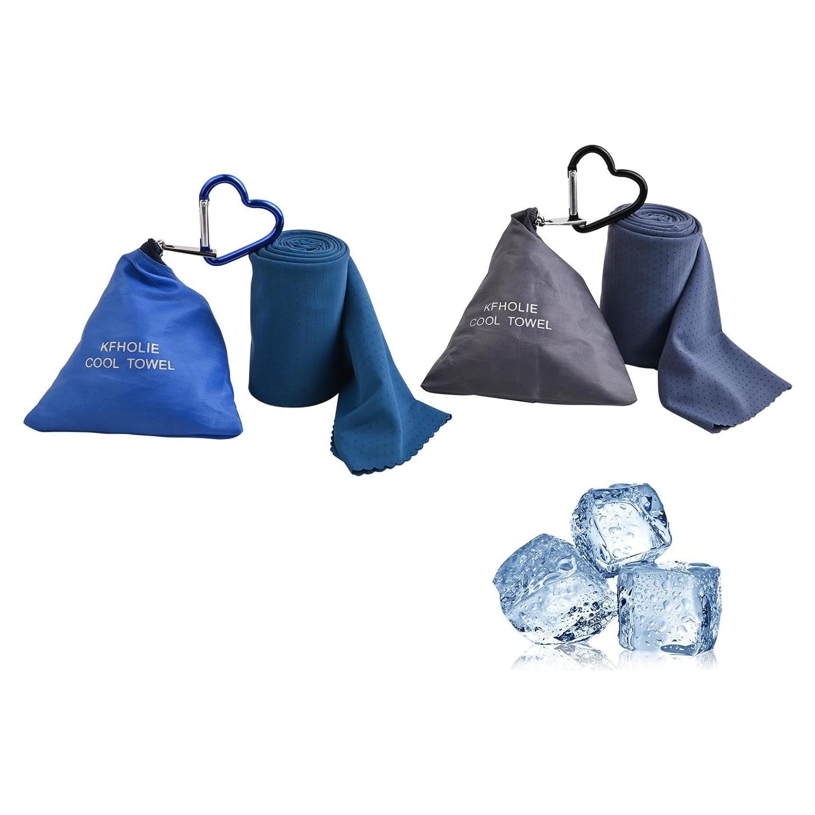 2 Toallas Refrigerantes KFHOLIE 101.6x30.5cm Azul para Deportes