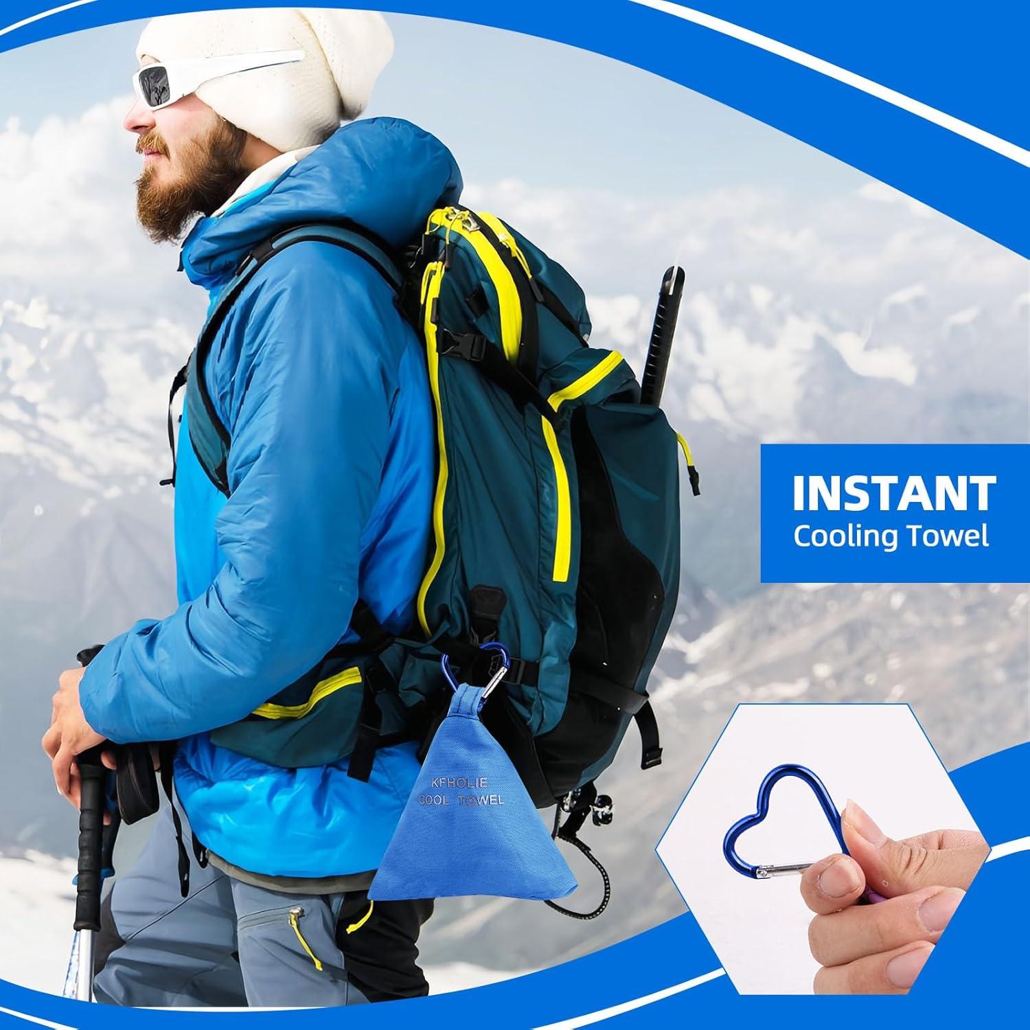 2 Toallas Refrigerantes KFHOLIE 101.6x30.5cm Azul para Deportes
