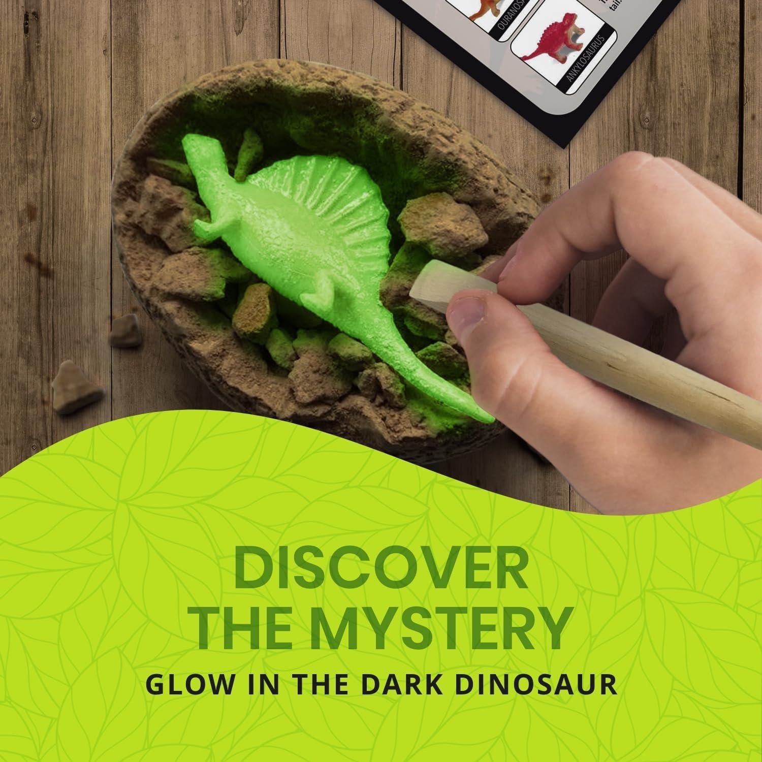 Kit de Excavación de Dinosaurios Nature Gear - 12 Huevos Brillantes