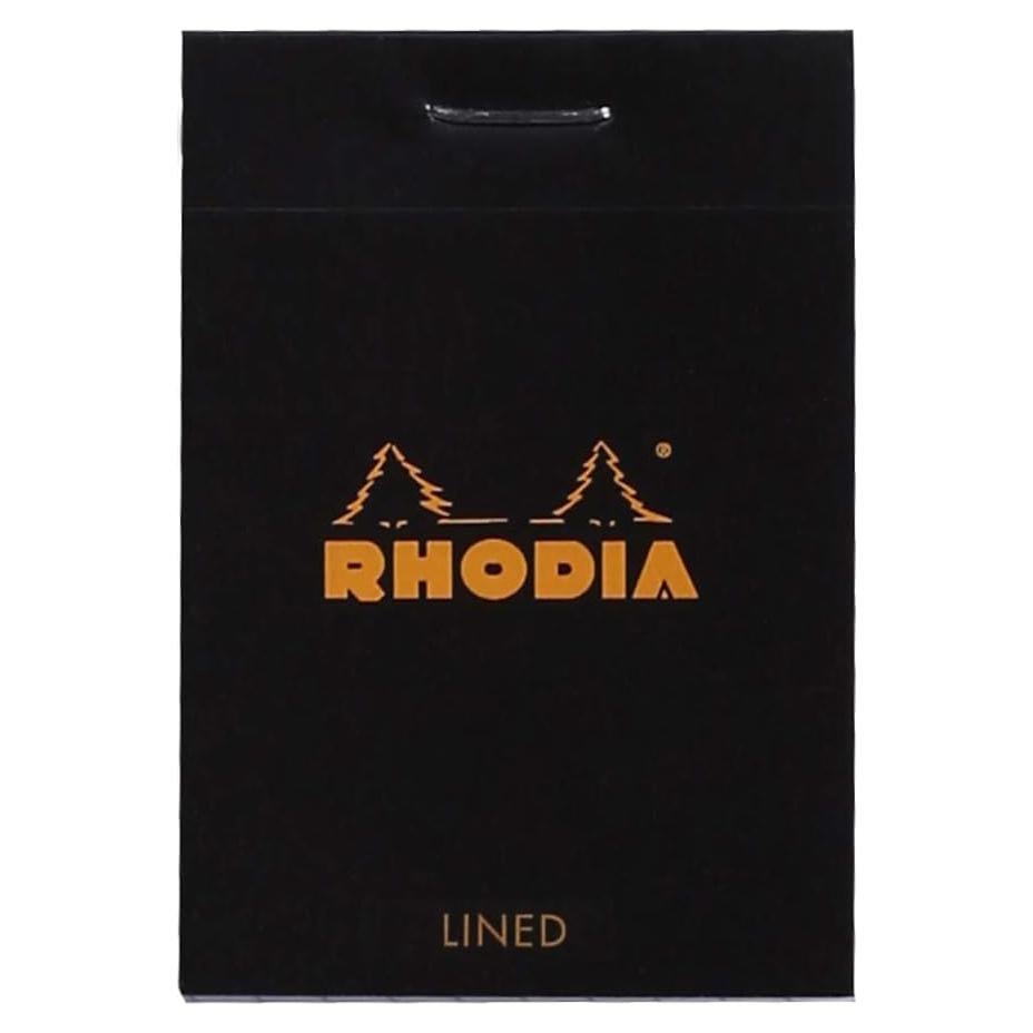 Bloc de Notas Rhodia A8 Rayado Negro 80 Hojas 52x75mm