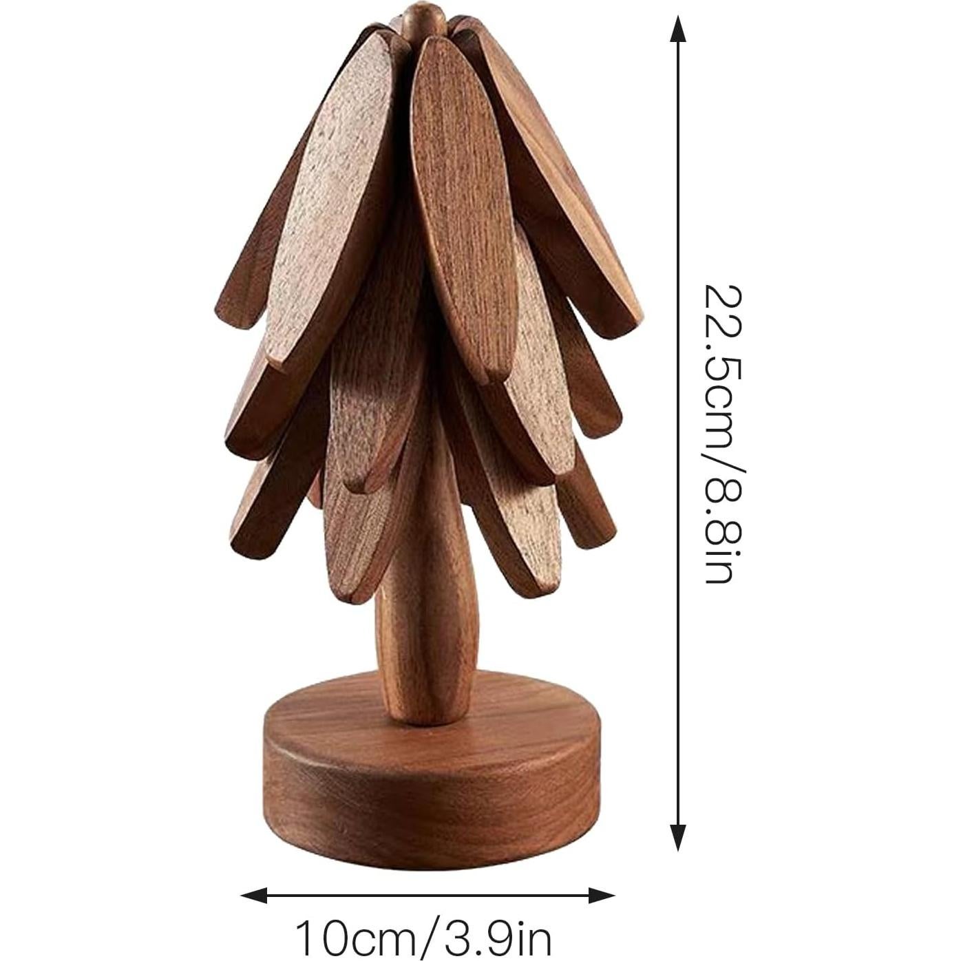 Juego de Trivetes de Madera SpaLoo en Forma de Árbol - 4 Piezas