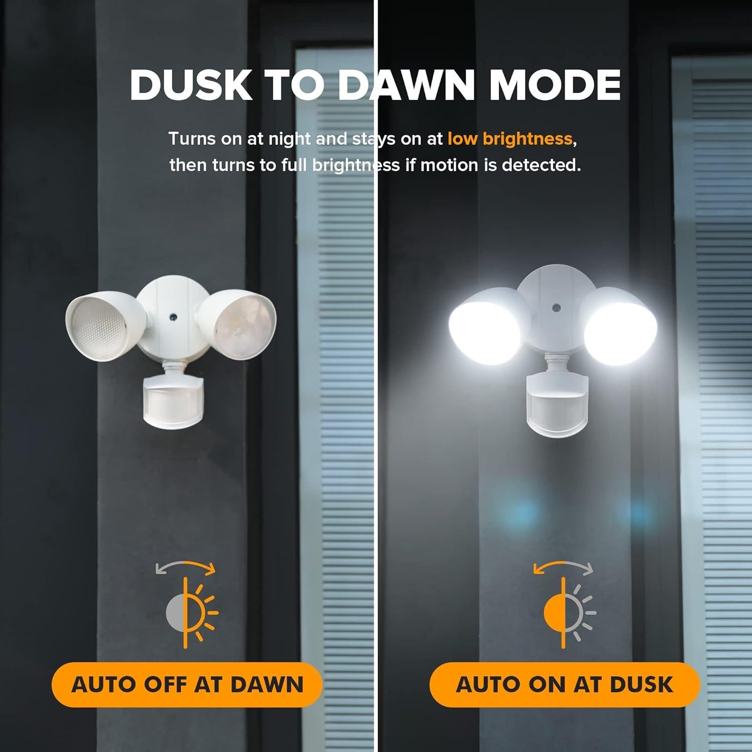 UME 2 Pack Luces de Seguridad LED 32W con Sensor Movimiento IP65