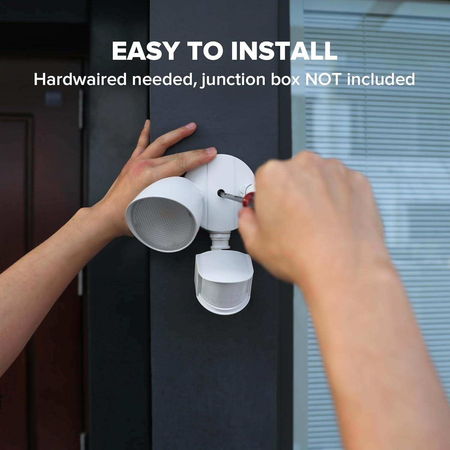 UME 2 Pack Luces de Seguridad LED 32W con Sensor Movimiento IP65