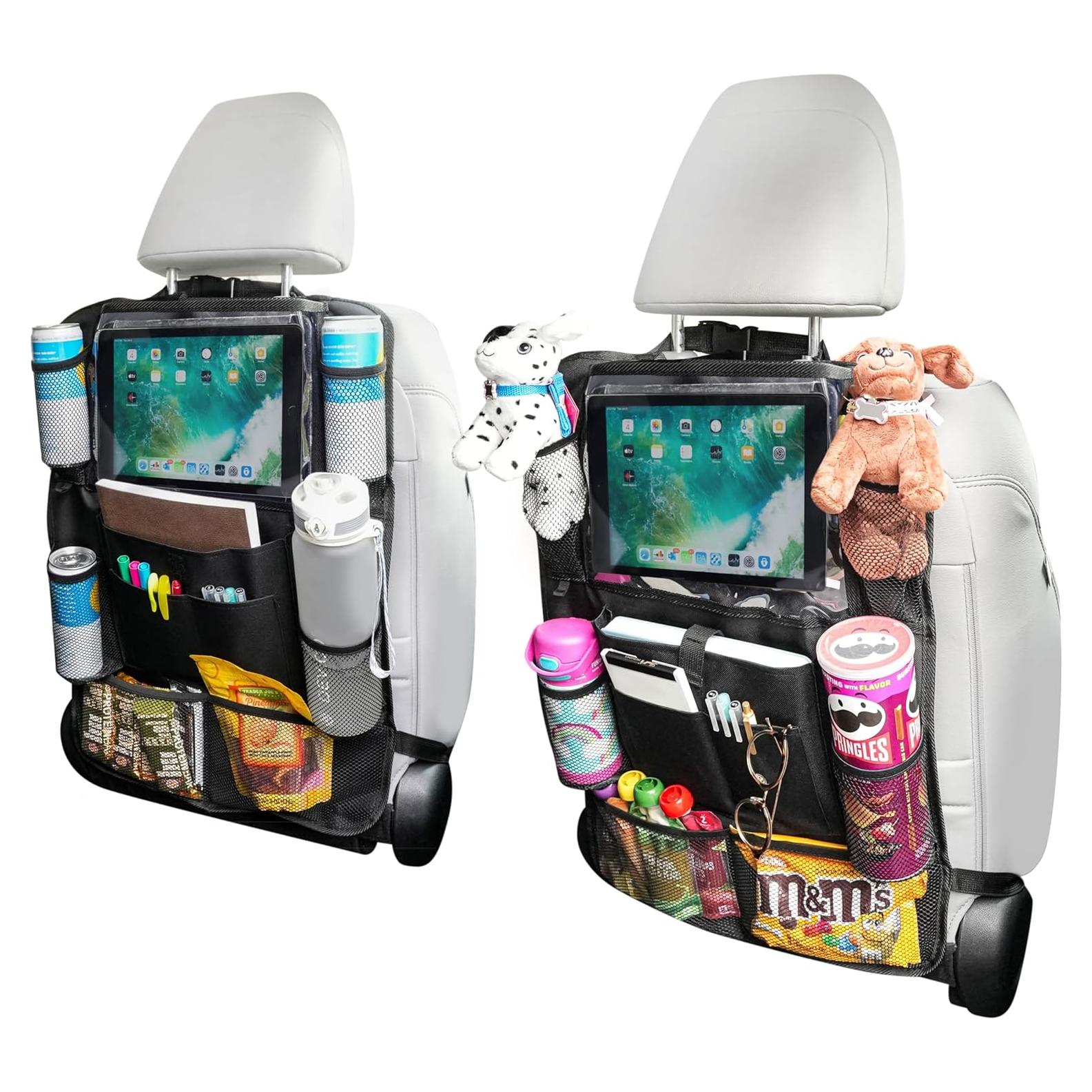Organizador de Asiento de Coche Haussimple 2 Paquetes con Soporte para Tableta