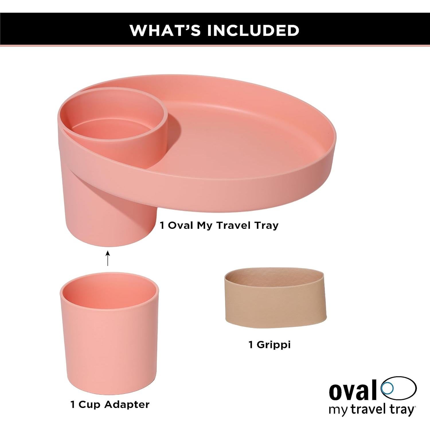 Bandeja de Viaje Ovalada Mi Bandeja de Viaje - Durazno