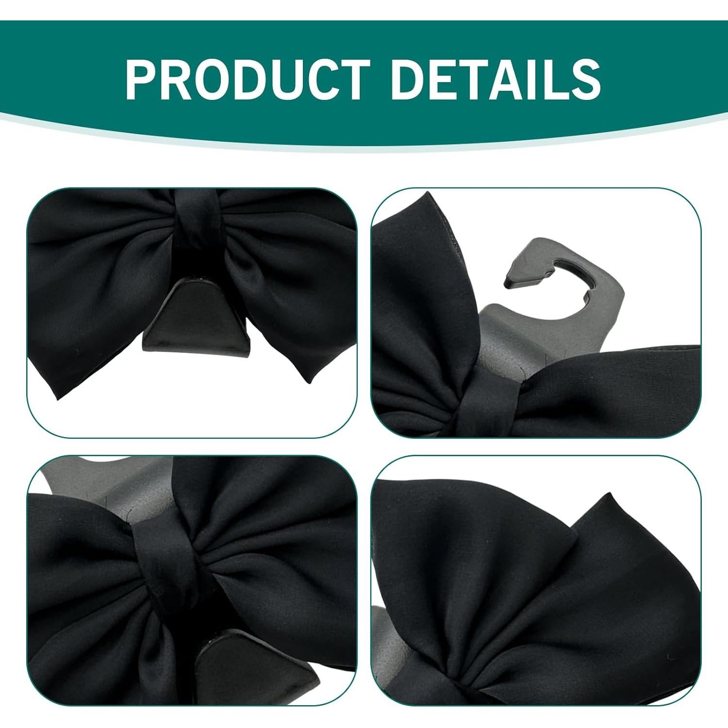 Ganchos de Reposacabezas Zikefest 2PCS para Coche - Negro