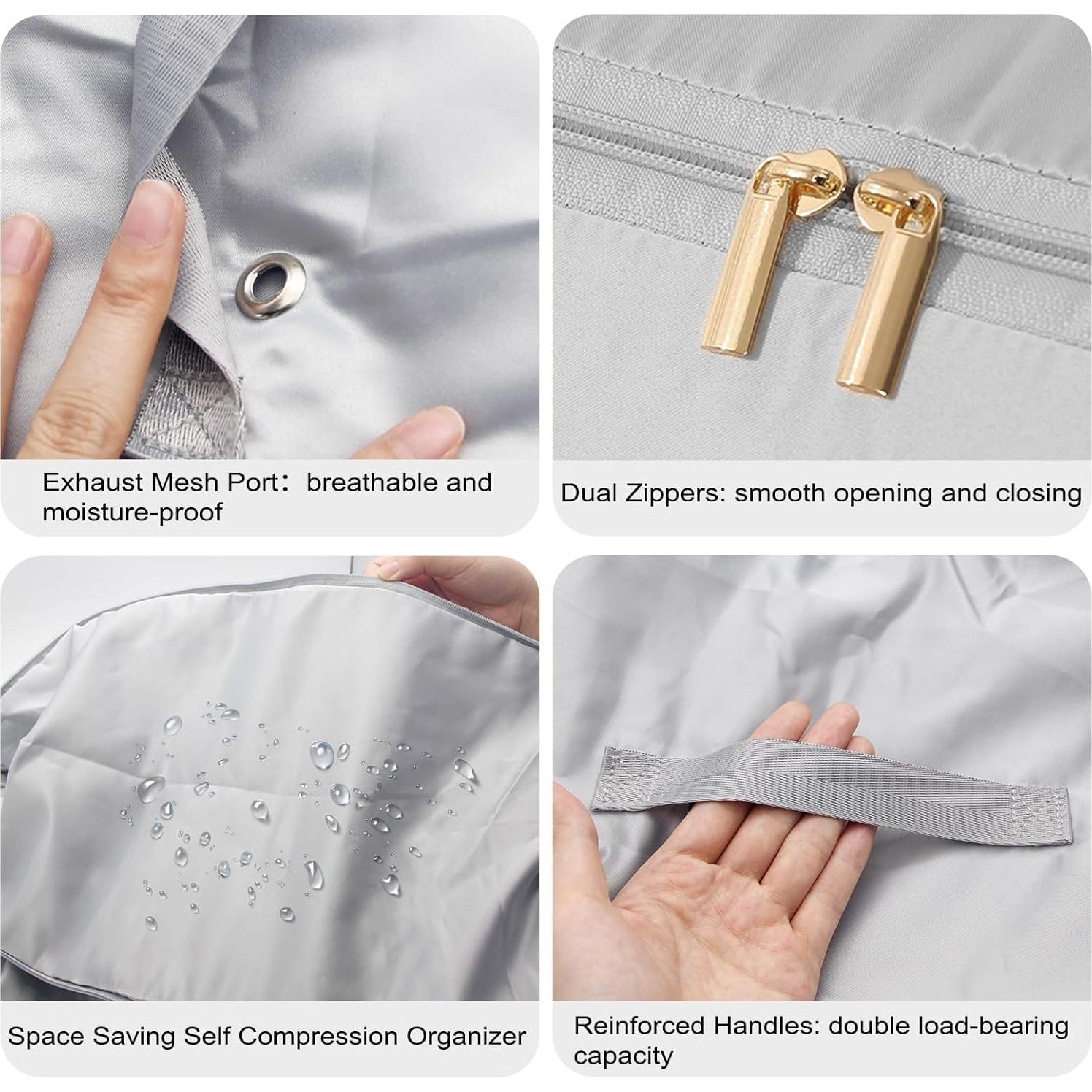 Bolsas de Almacenamiento KJMYYXGS XL Gris Compresión Resistentes