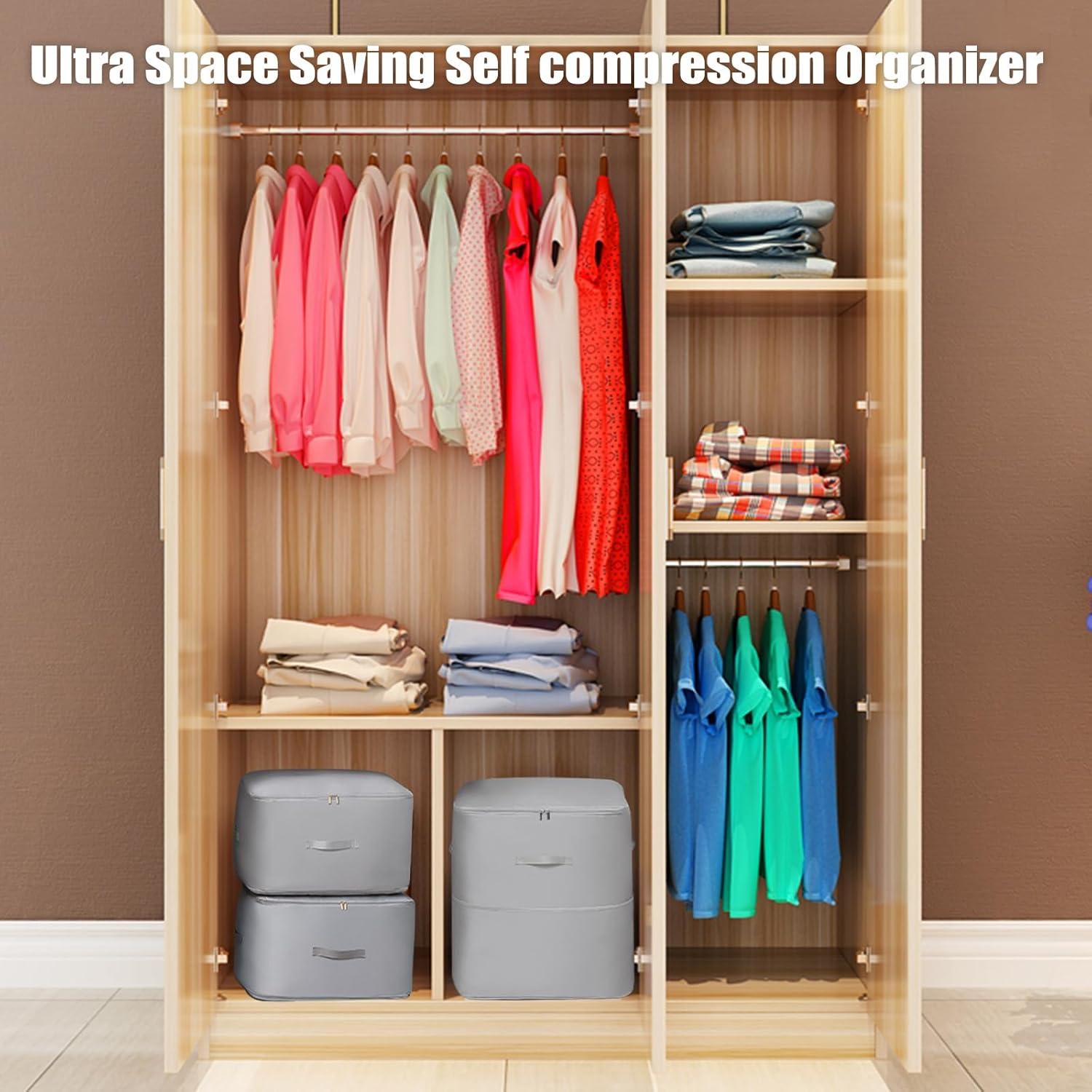 Bolsas de Almacenamiento KJMYYXGS XL Gris Compresión Resistentes