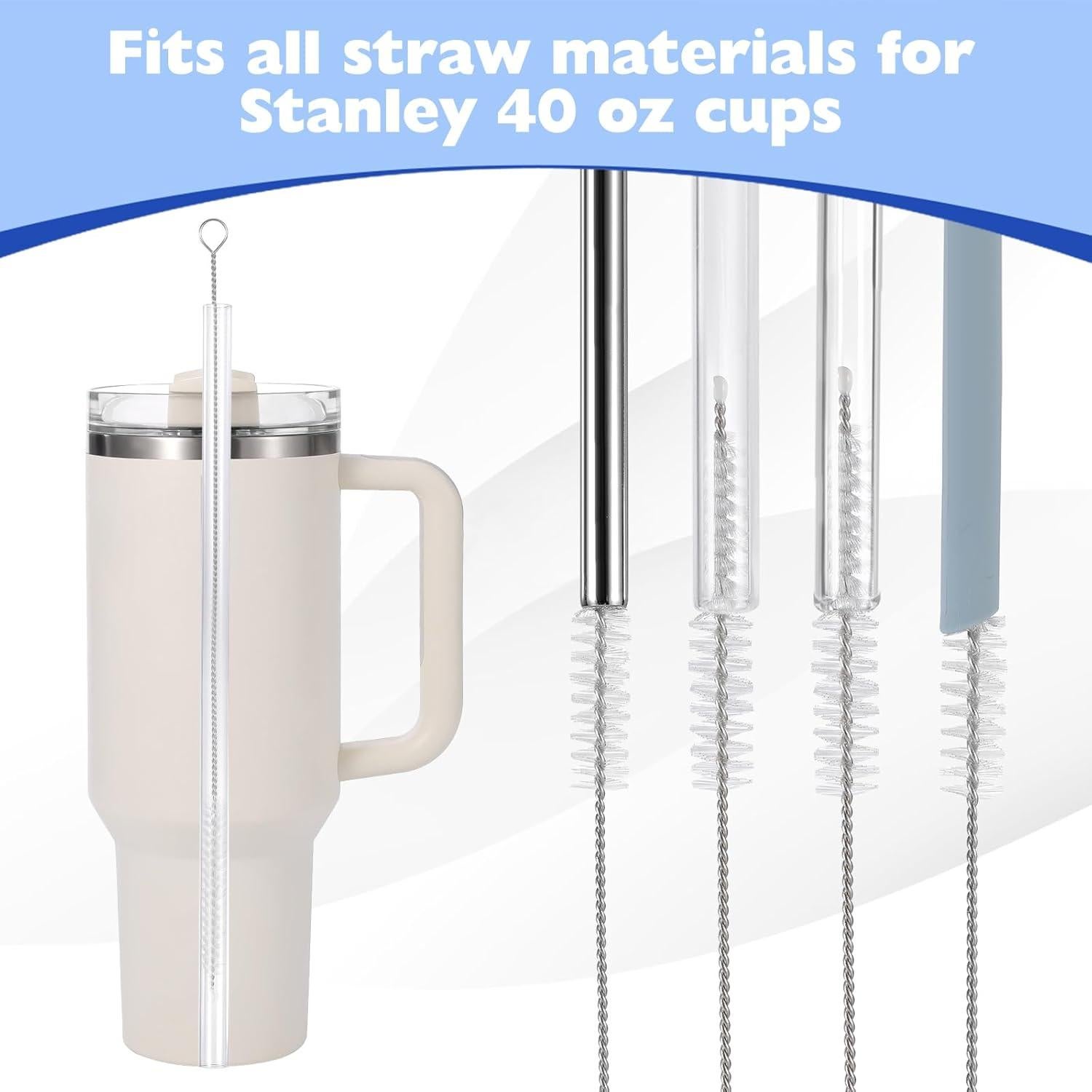 Set de 8 Cepillos Limpiadores para Popotes YINCL - Acero Inoxidable