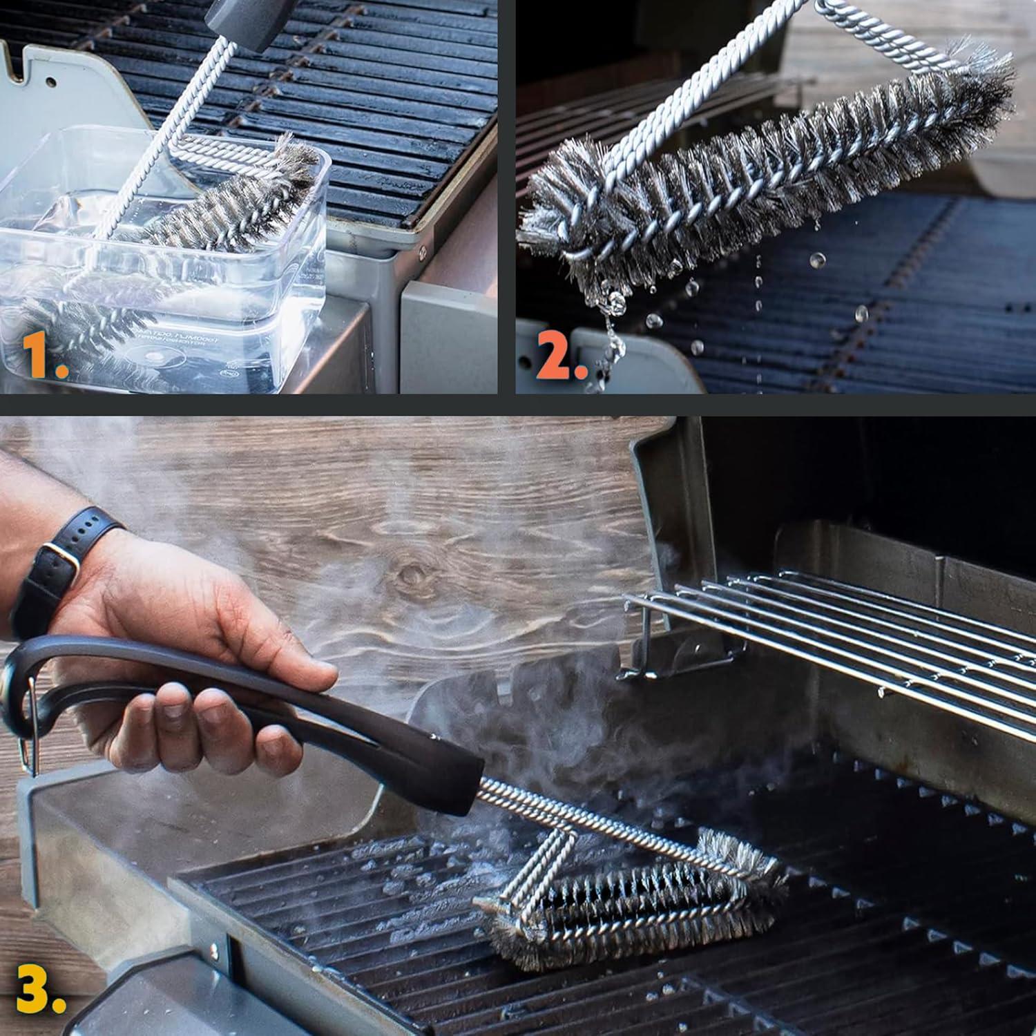 Cepillo de Limpieza para Parrilla Kona 360 - Acero Inoxidable 45.72 cm