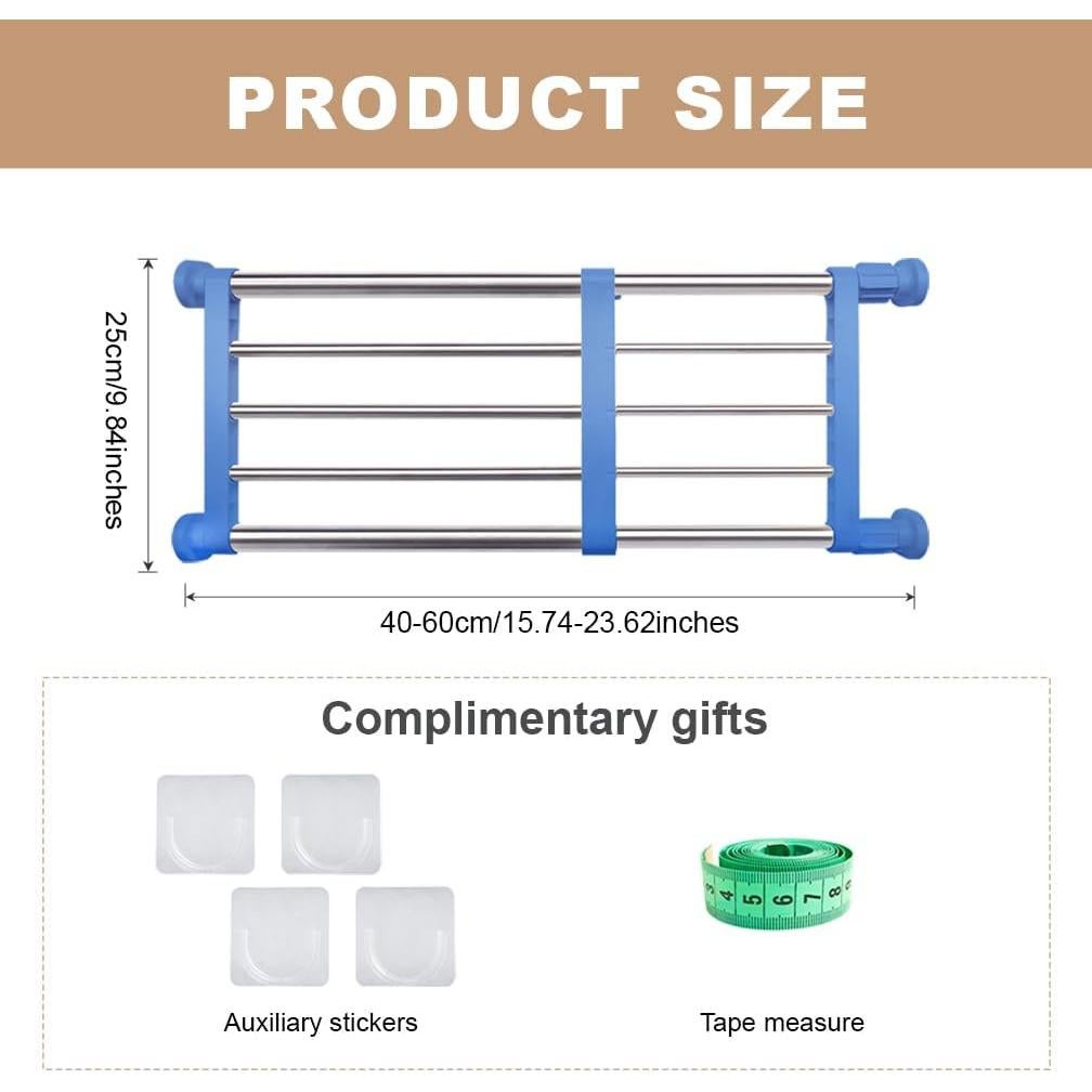 Estante de Tensión Ajustable Hershii 40-60cm Azul