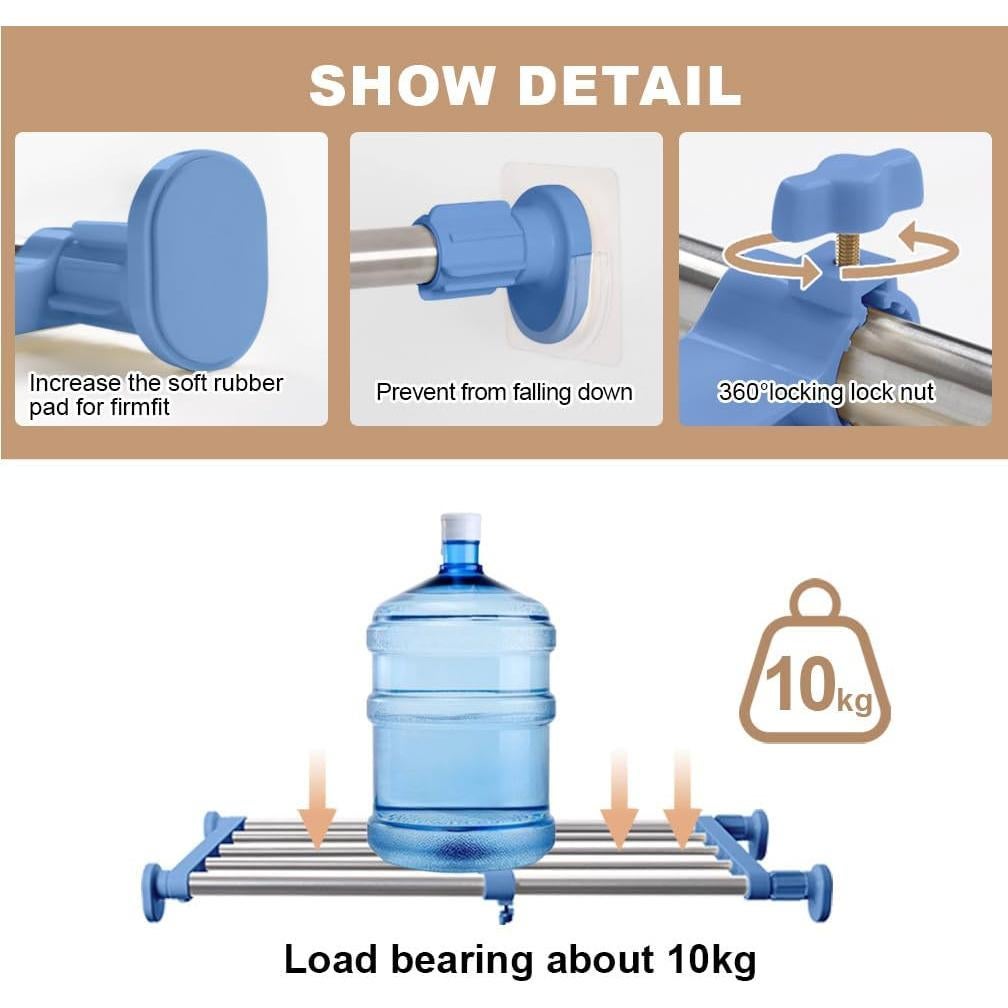 Estante de Tensión Ajustable Hershii 40-60cm Azul