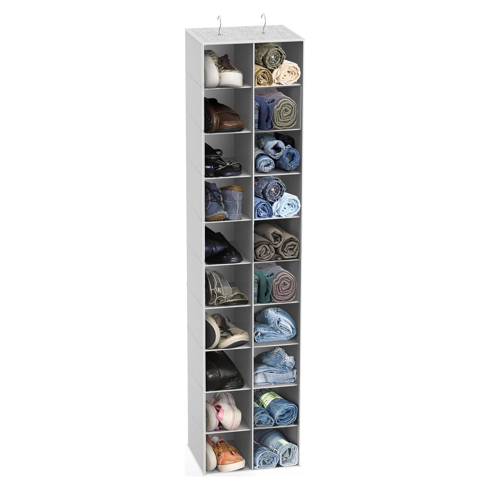 Organizador Colgante para Closet Simple Houseware 20 Secciones Gris
