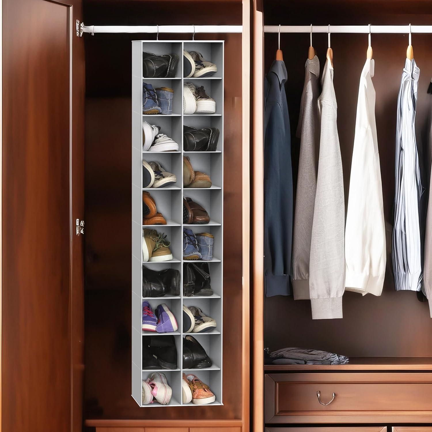 Organizador Colgante para Closet Simple Houseware 20 Secciones Gris