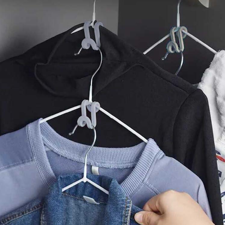 Ganchos Conectores de Percha MIXNEX Grises - Paquete de 6