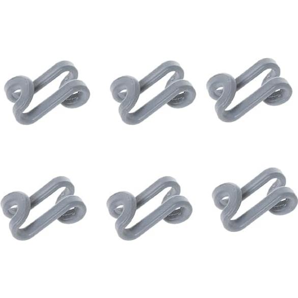 Ganchos Conectores de Percha MIXNEX Grises - Paquete de 6