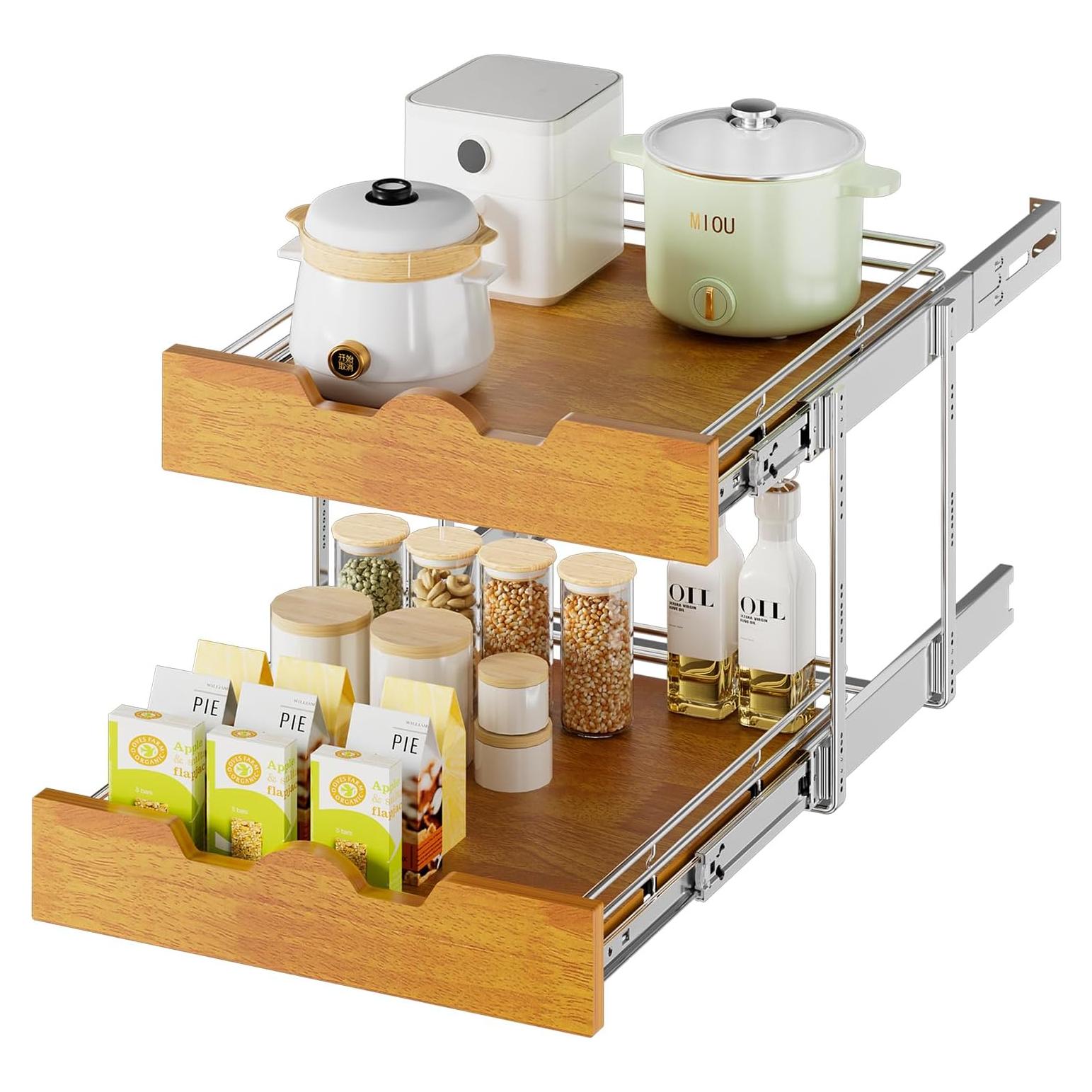 Organizador de Gabinete Extraíble DINDON 2 Niveles 43x53cm Cromado