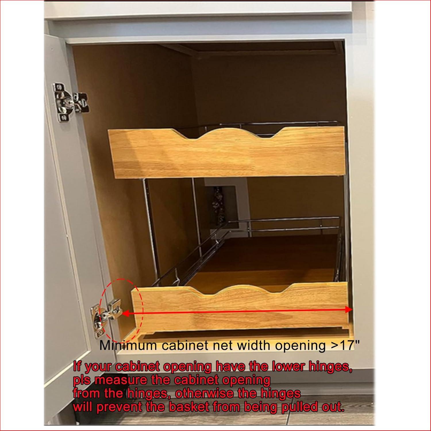 Organizador de Gabinete Extraíble DINDON 2 Niveles 43x53cm Cromado