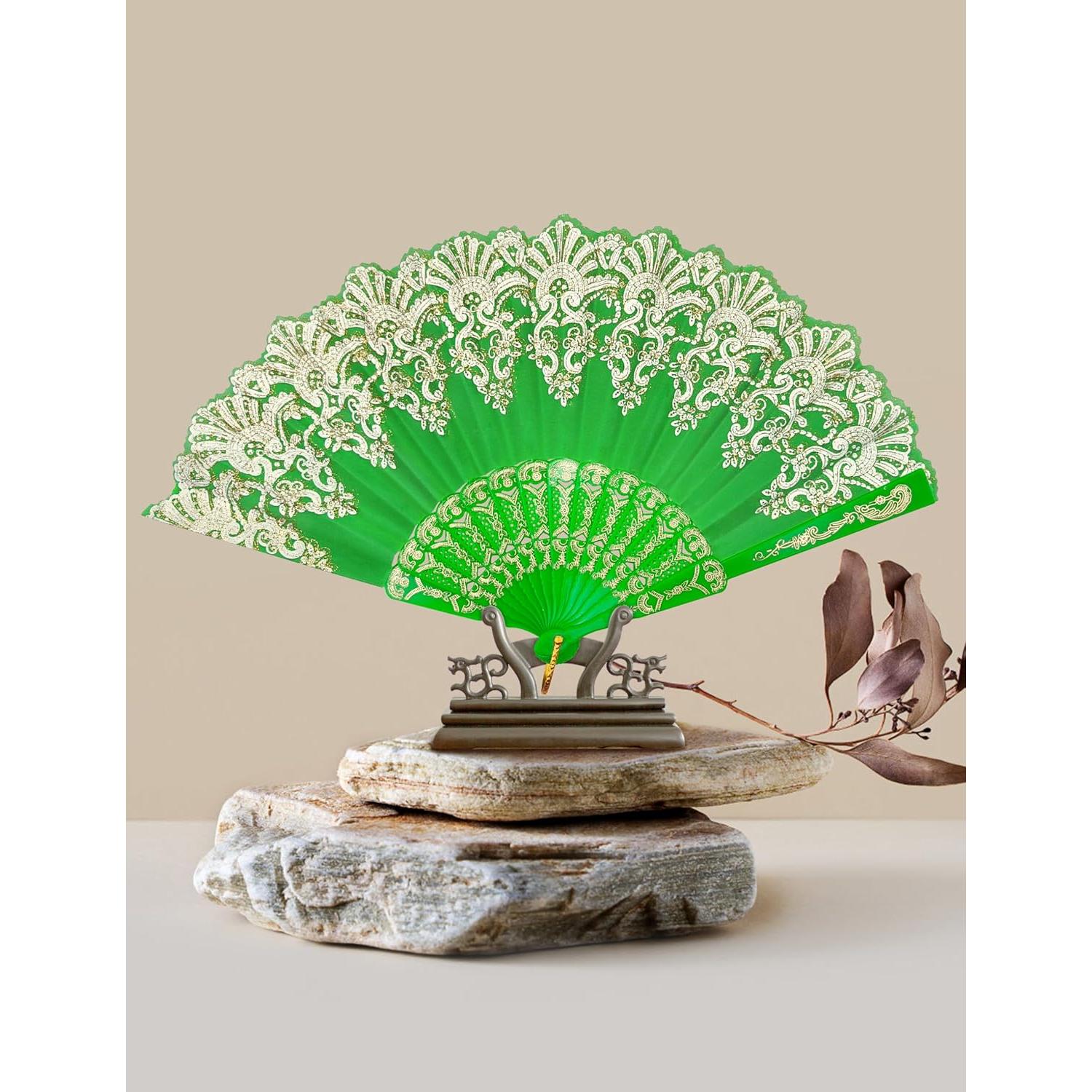 Abanicos Plegables de Mano EOSAU - 10 Colores Mezclados