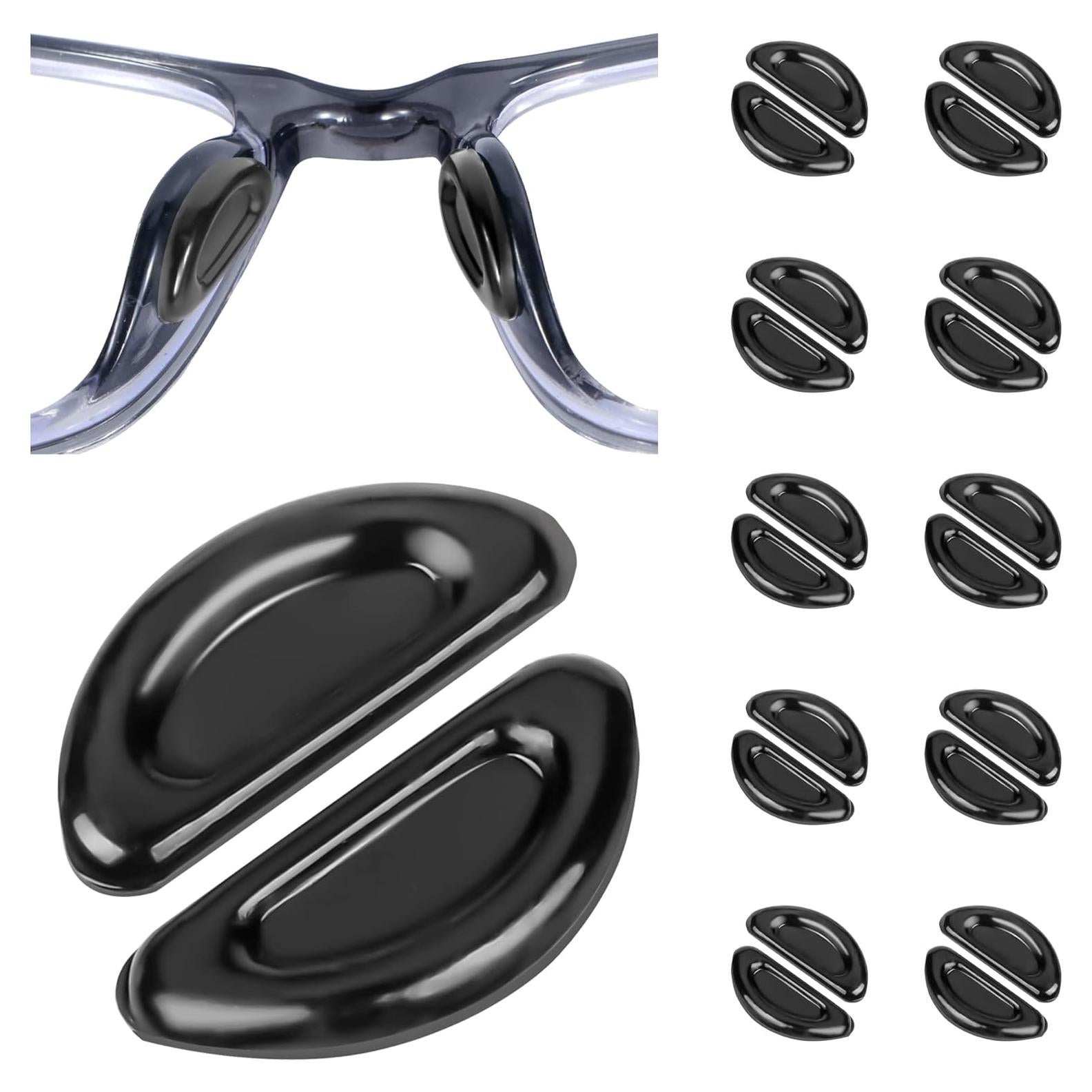 Almohadillas de Silicona para Gafas Gdnmpat - 10 Pares Negras