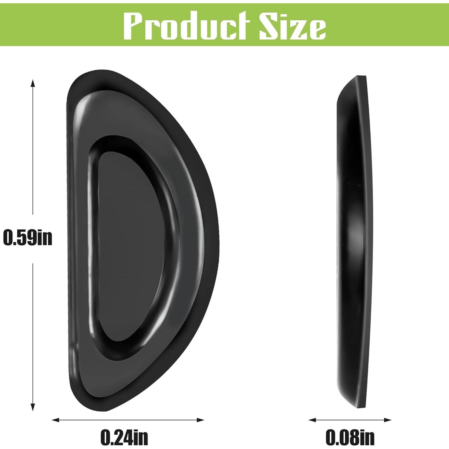 Almohadillas de Silicona para Gafas Gdnmpat - 10 Pares Negras