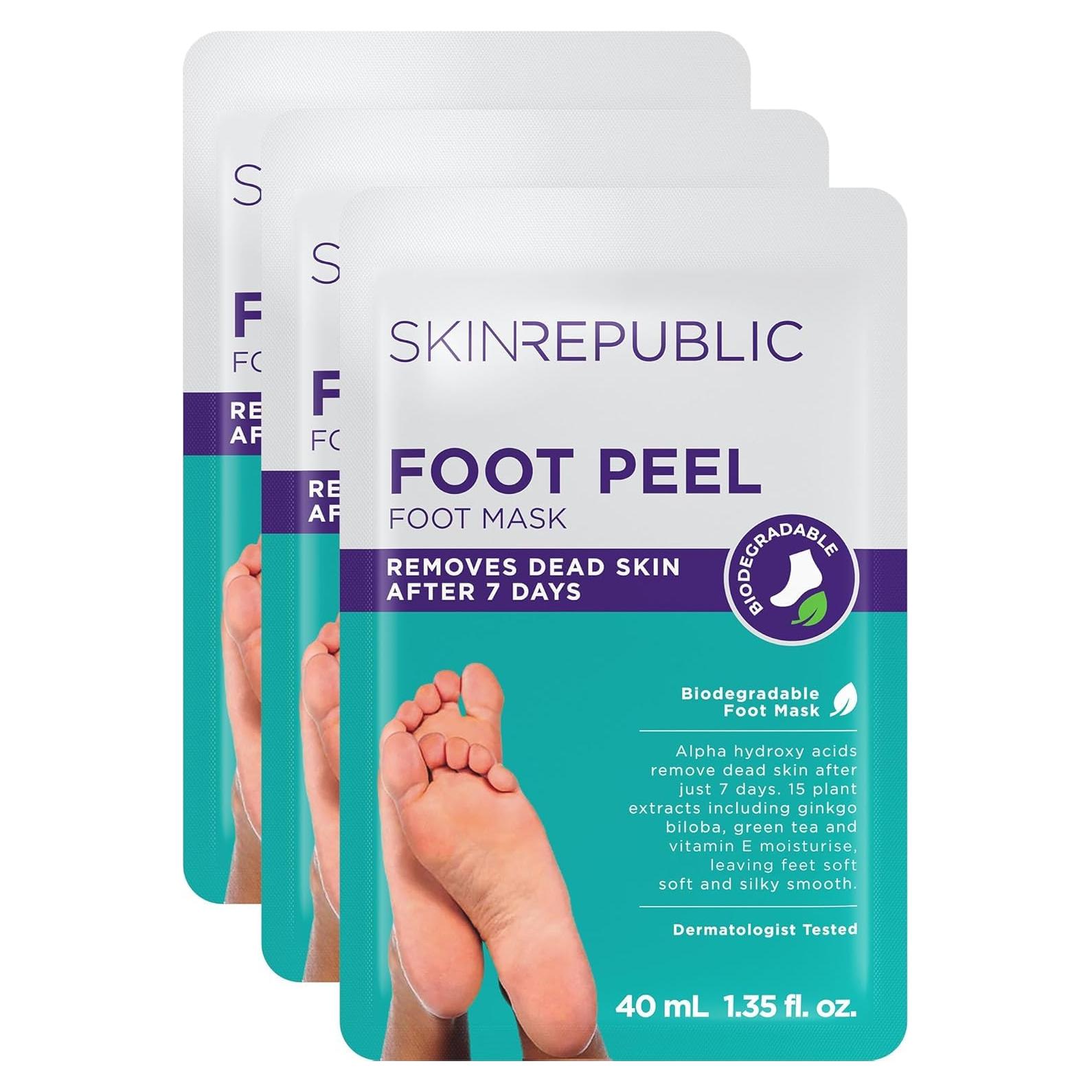 Mascarilla Exfoliante para Pies Skin Republic - 1 Par