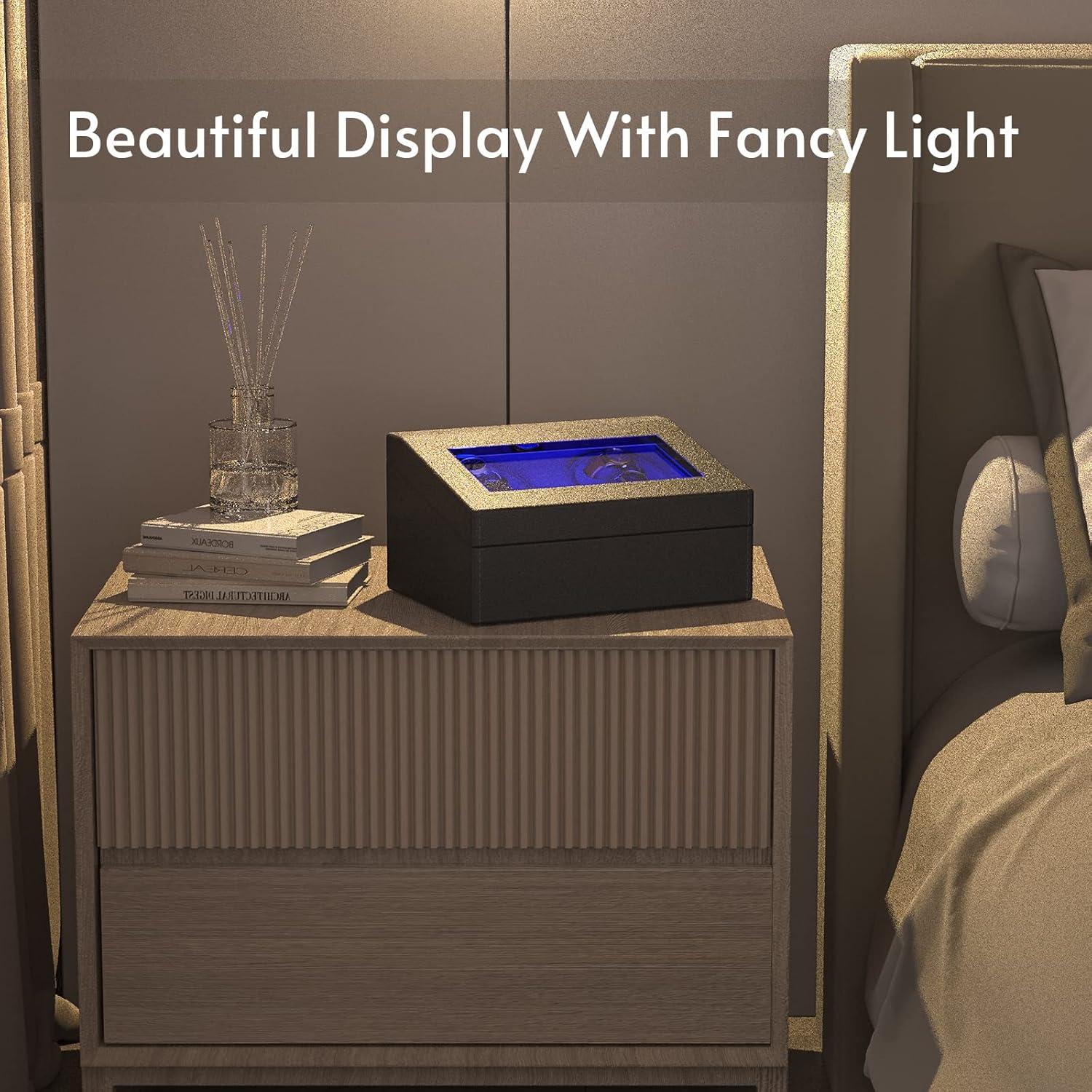 Enrollador de Relojes Automáticos iFregga con Luz Azul, 4 Modos