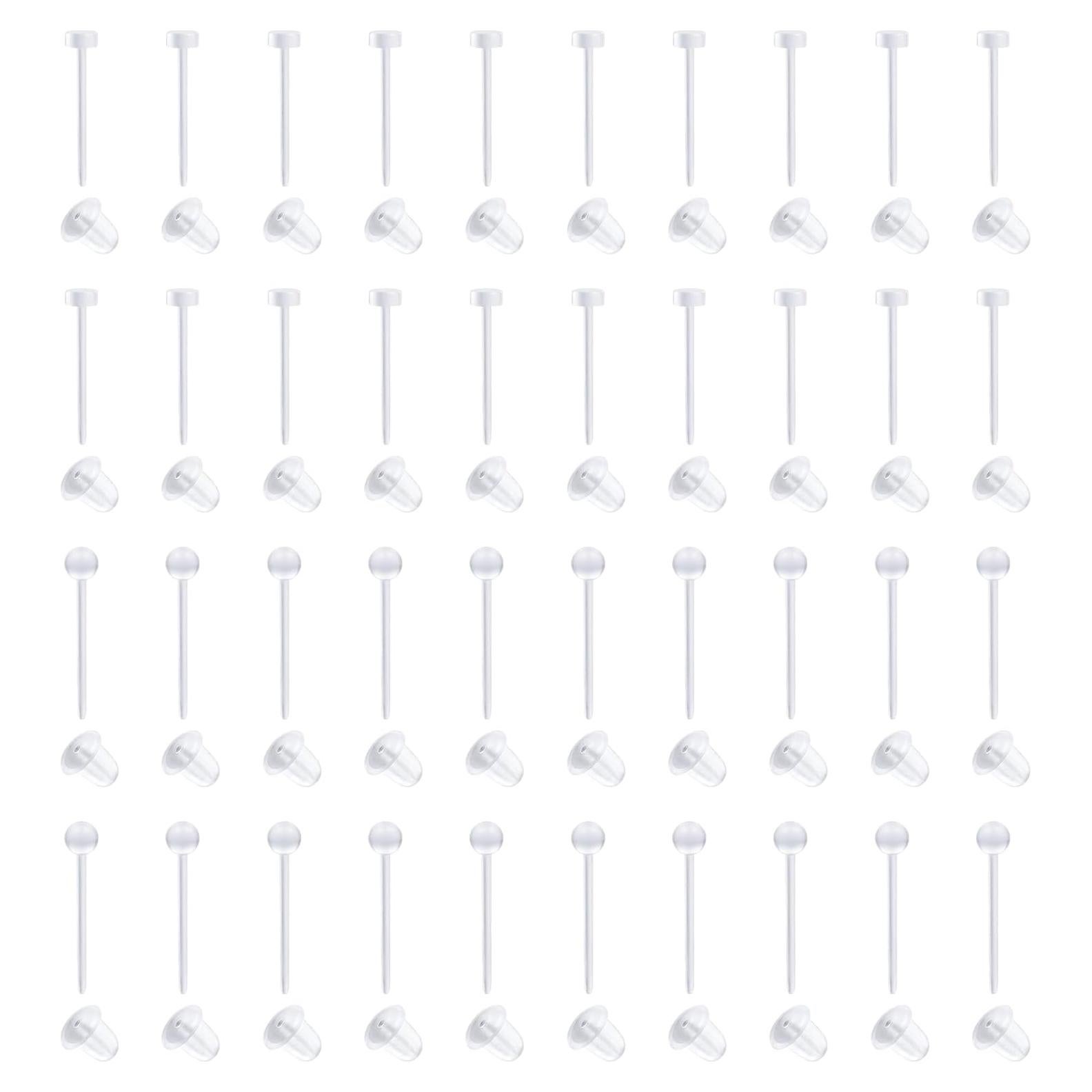 Pendientes de plástico hipoalergénicos Fectas 3mm 80pcs