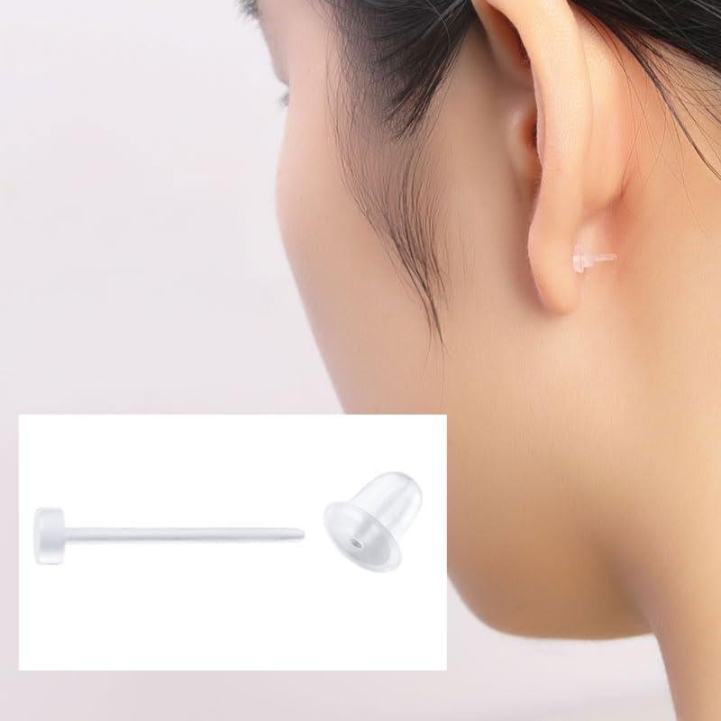 Pendientes de plástico hipoalergénicos Fectas 3mm 80pcs