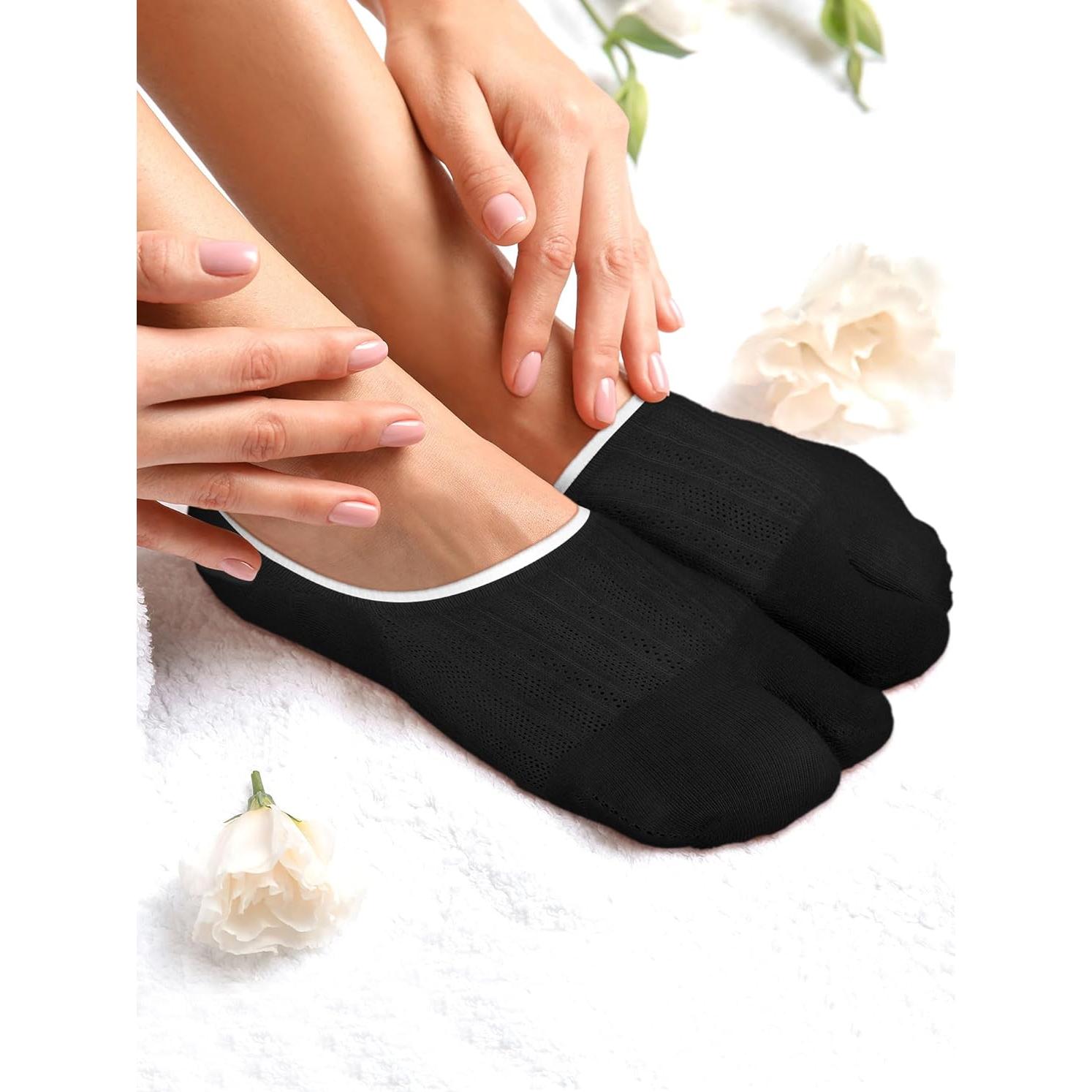 Geyoga 6 Pares Calcetines Tabi de Algodón para Mujeres