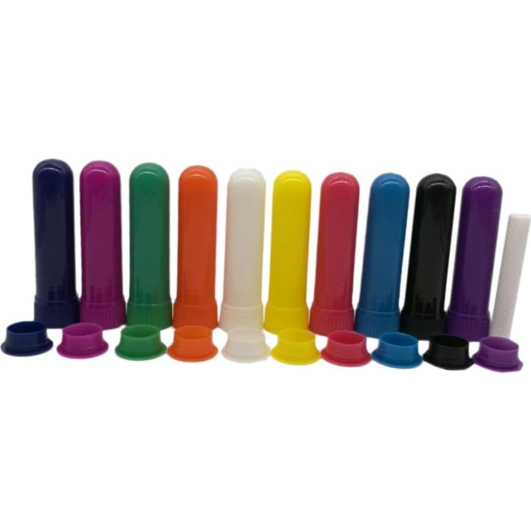 Set de 12 Tubos Inhaladores Nasales Healifty 6.6cm Blanco