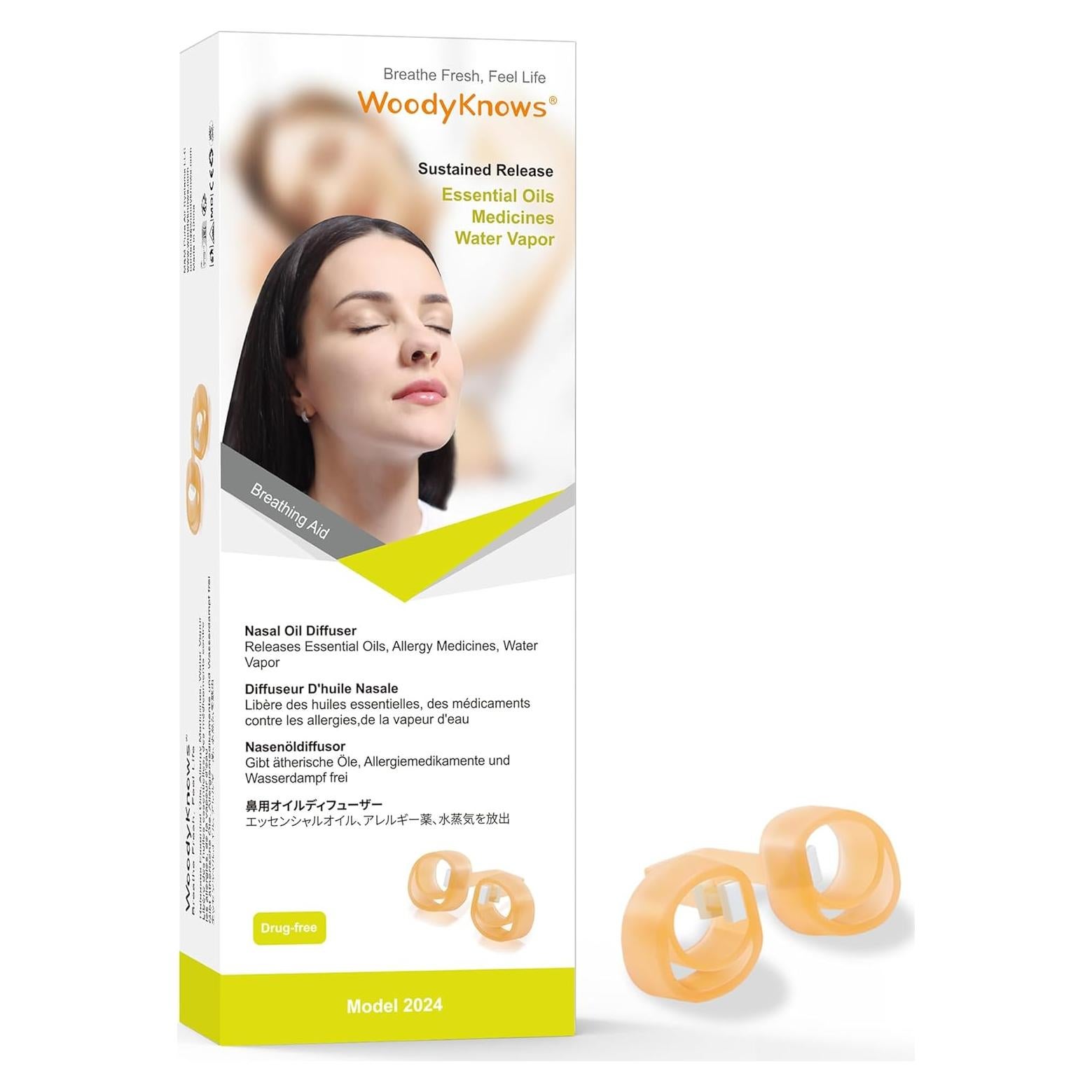 Difusor de Aceite WoodyKnows NOTRIAL - Inhalador Nasal Compacto