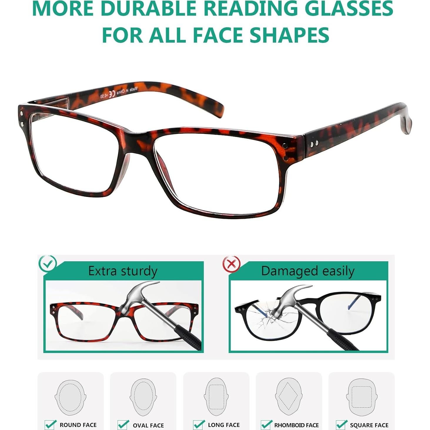 Gafas de Lectura Eyekepper 5 Paquete Hombres 2x Clásicas