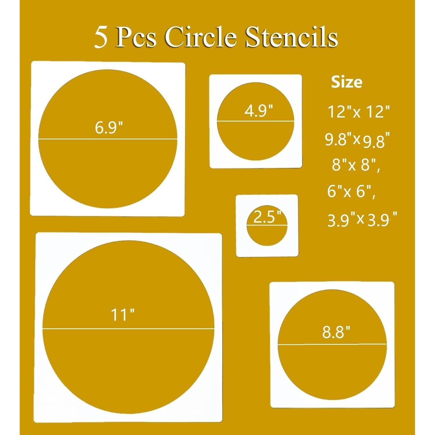 5 Plantillas de Pintura Reutilizables Cyy.lcm 10 a 30 cm