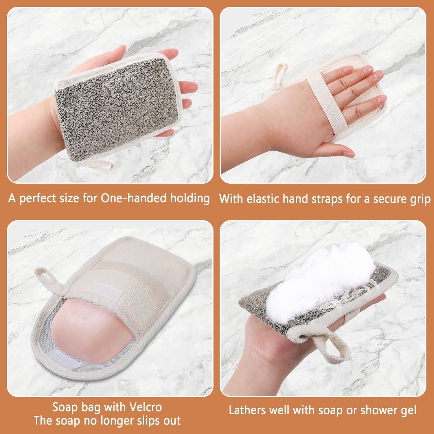 Bolsa de Jabón Exfoliante OWIIZI para Ducha - 2 Pcs