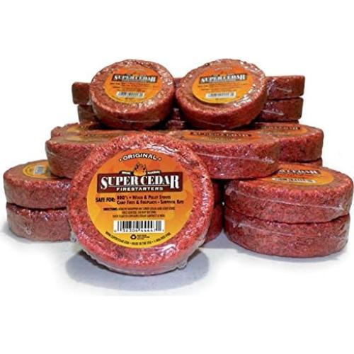 Encendedores de Fuego Super Cedar 100 Piezas Aroma Cedro