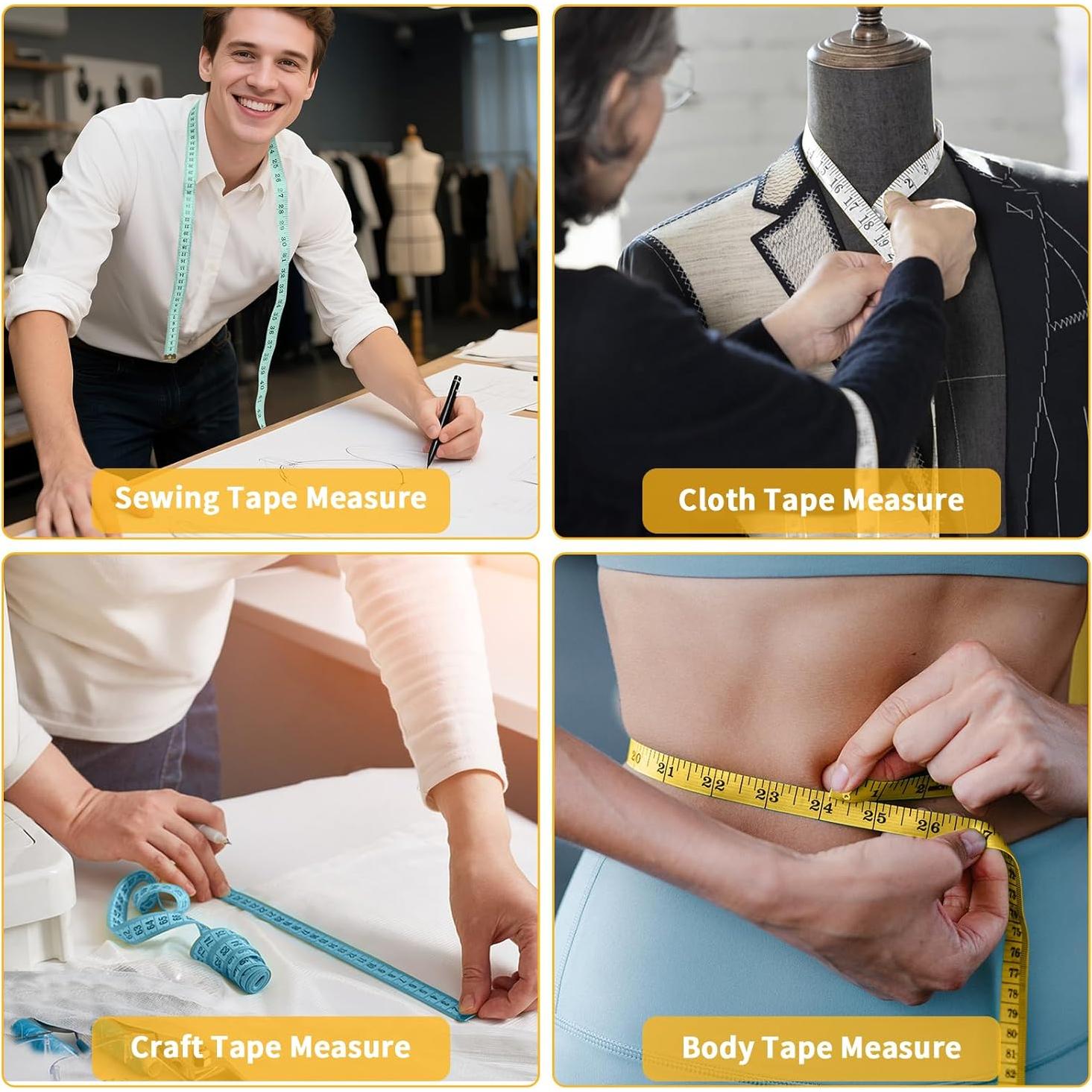 6 Paquetes Cinta Métrica Corporal Dombbfye 150 CM Multicolor