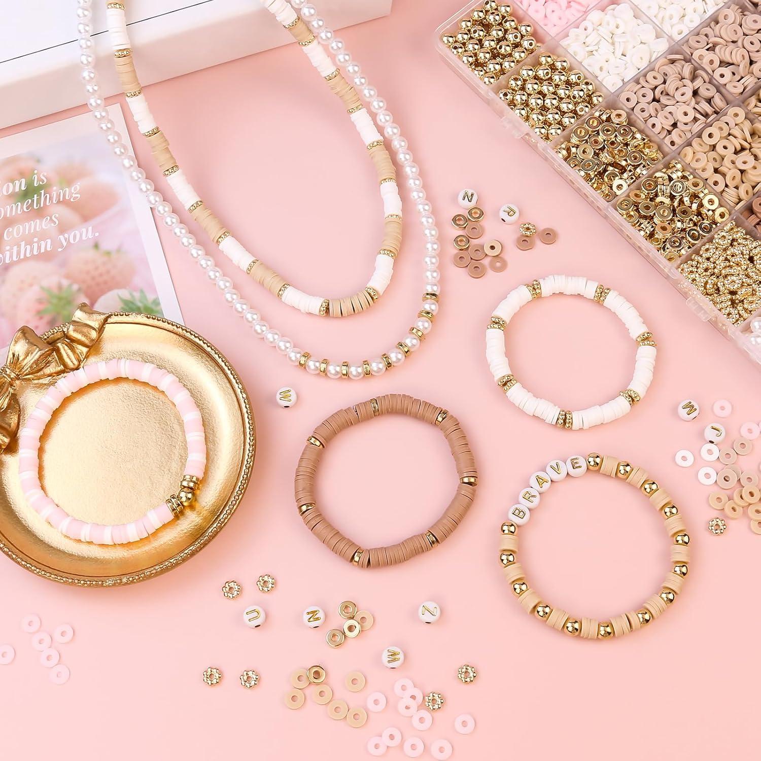 Kit de Pulsera de Perlas de Arcilla LUDUKOO 2370 Piezas DIY