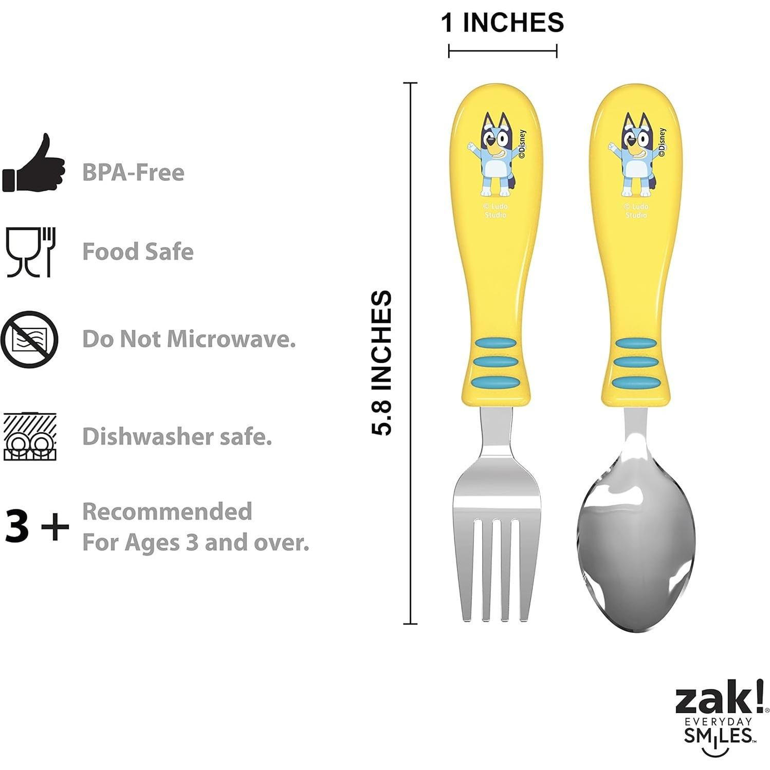 Juego de Utensilios para Niños Zak Designs Bluey 4 Piezas